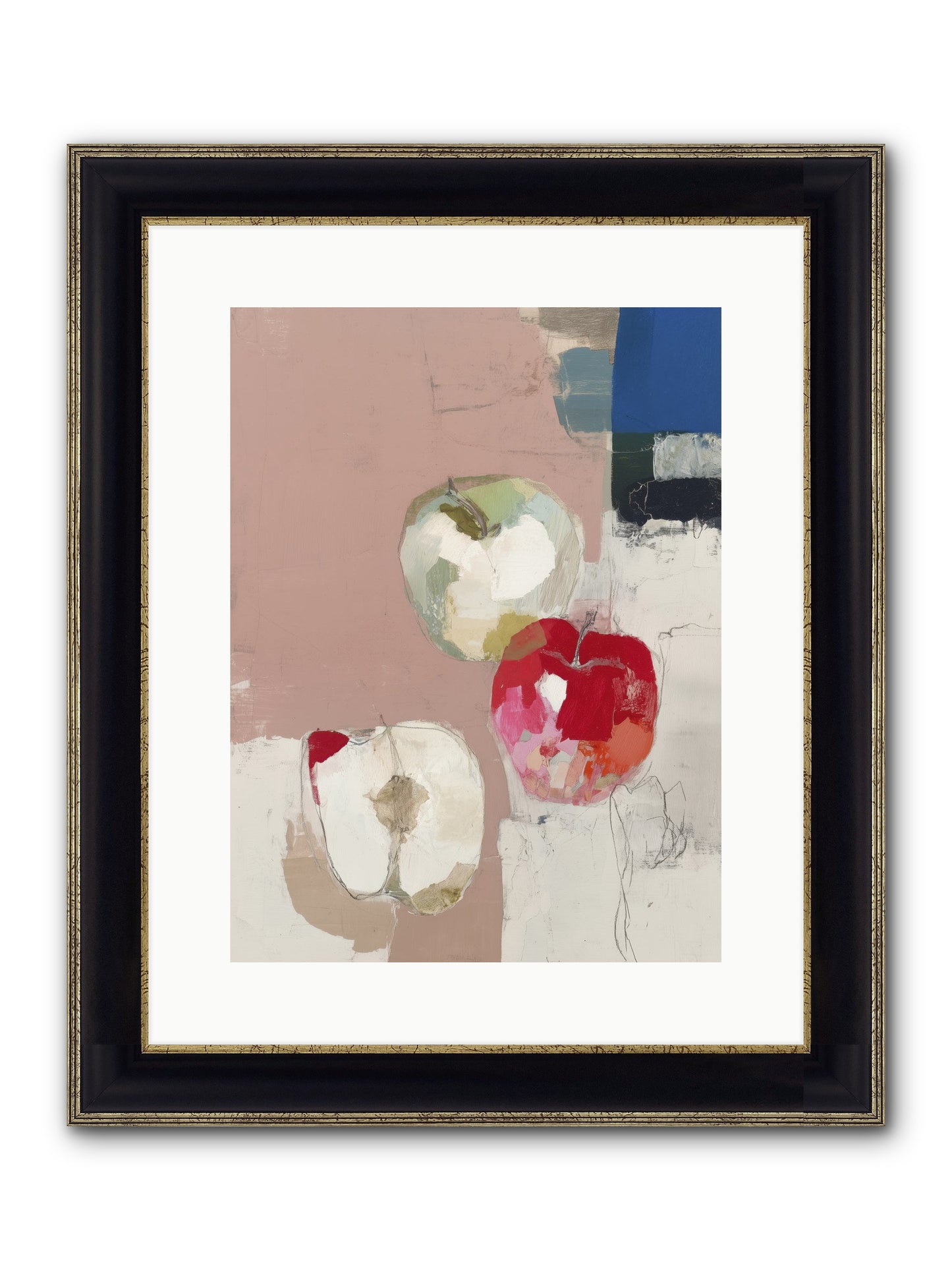 Pink Lady No.2 Framed Print - Black & Gold 12x16