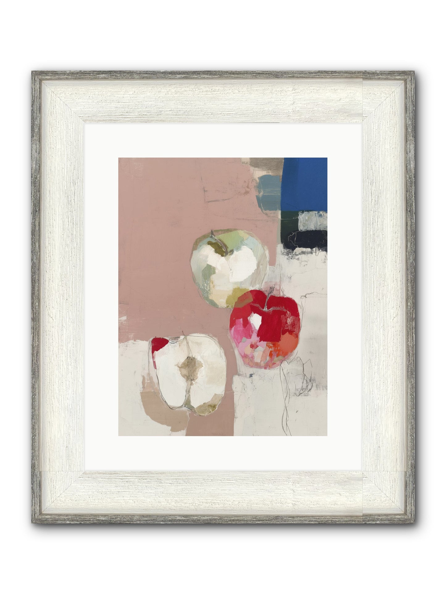 Pink Lady No.2 Framed Print - Driftwood White 12x16