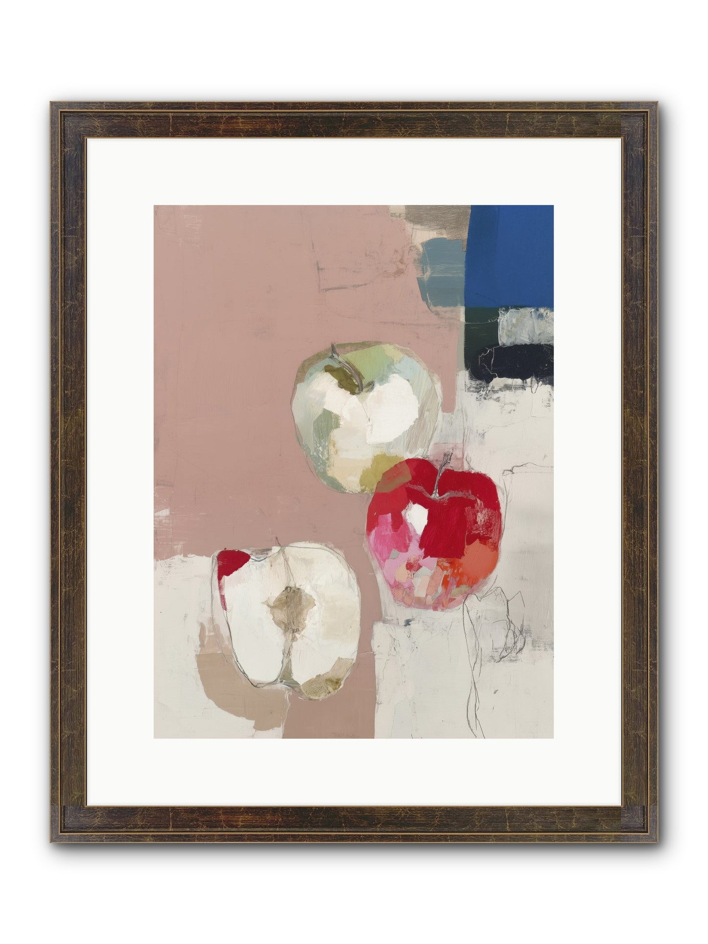 Pink Lady No.2 Framed Print - Slimwoods Black/Gold 12x16