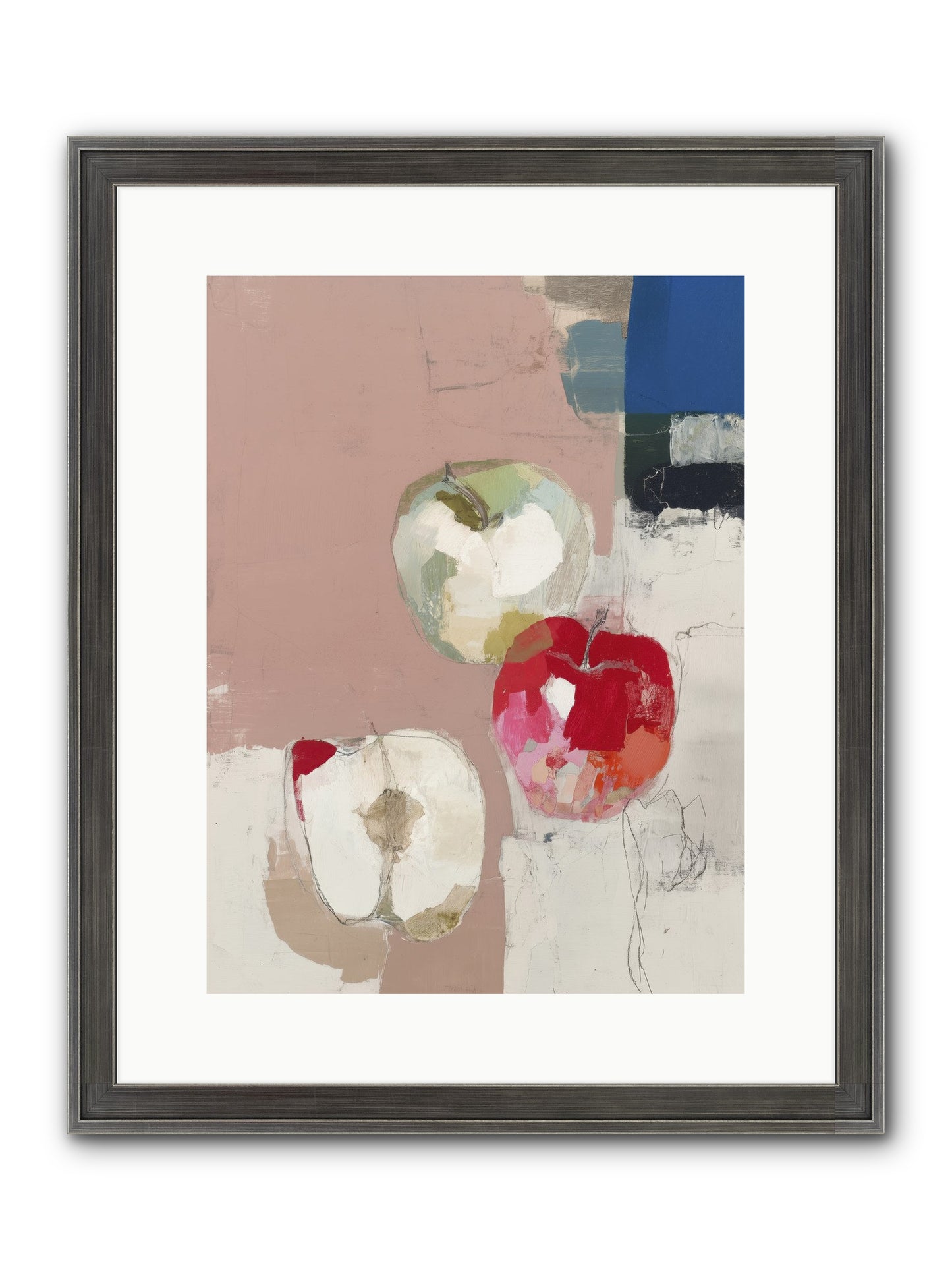 Pink Lady No.2 Framed Print - Slimwoods Black/Silver 12x16