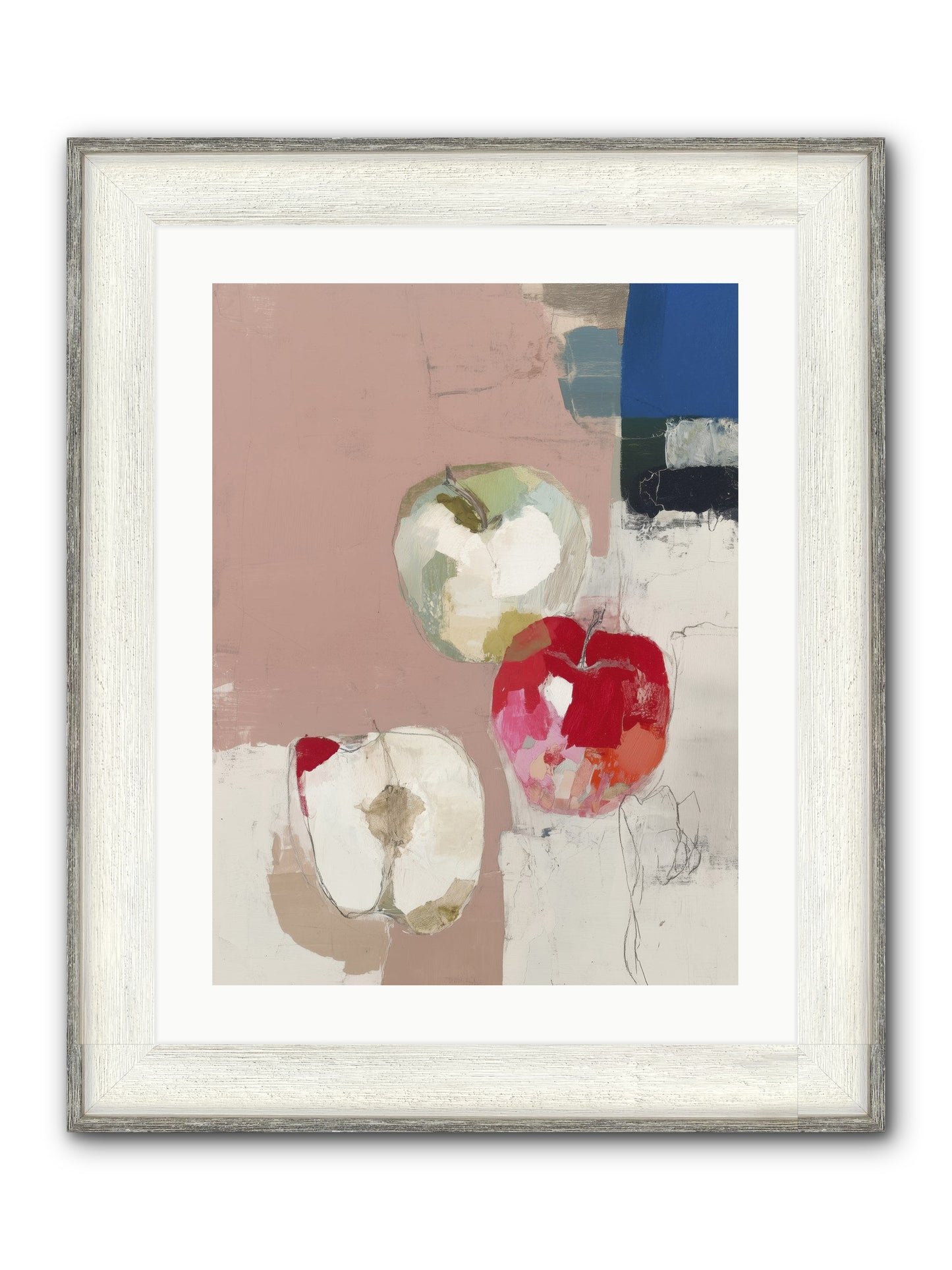 Pink Lady No.2 Framed Print - Driftwood White 18x24