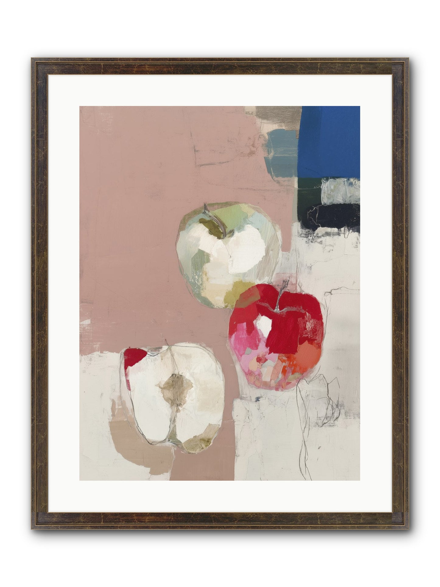 Pink Lady No.2 Framed Print - Slimwoods Black/Gold 18x24