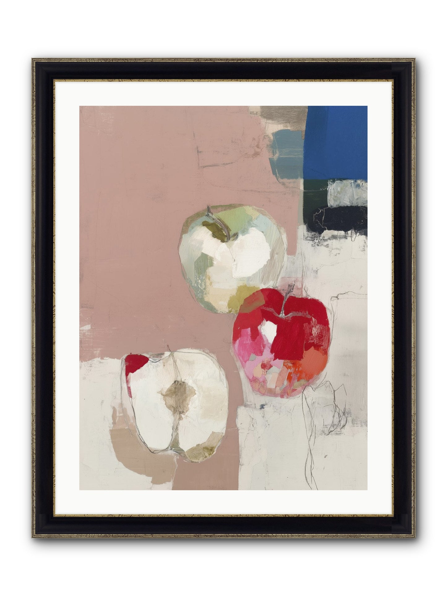 Pink Lady No.2 Framed Print - Black & Gold 24x32