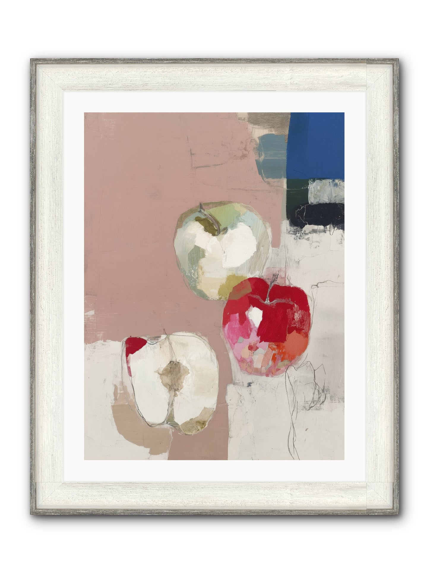 Pink Lady No.2 Framed Print - Driftwood White 24x32