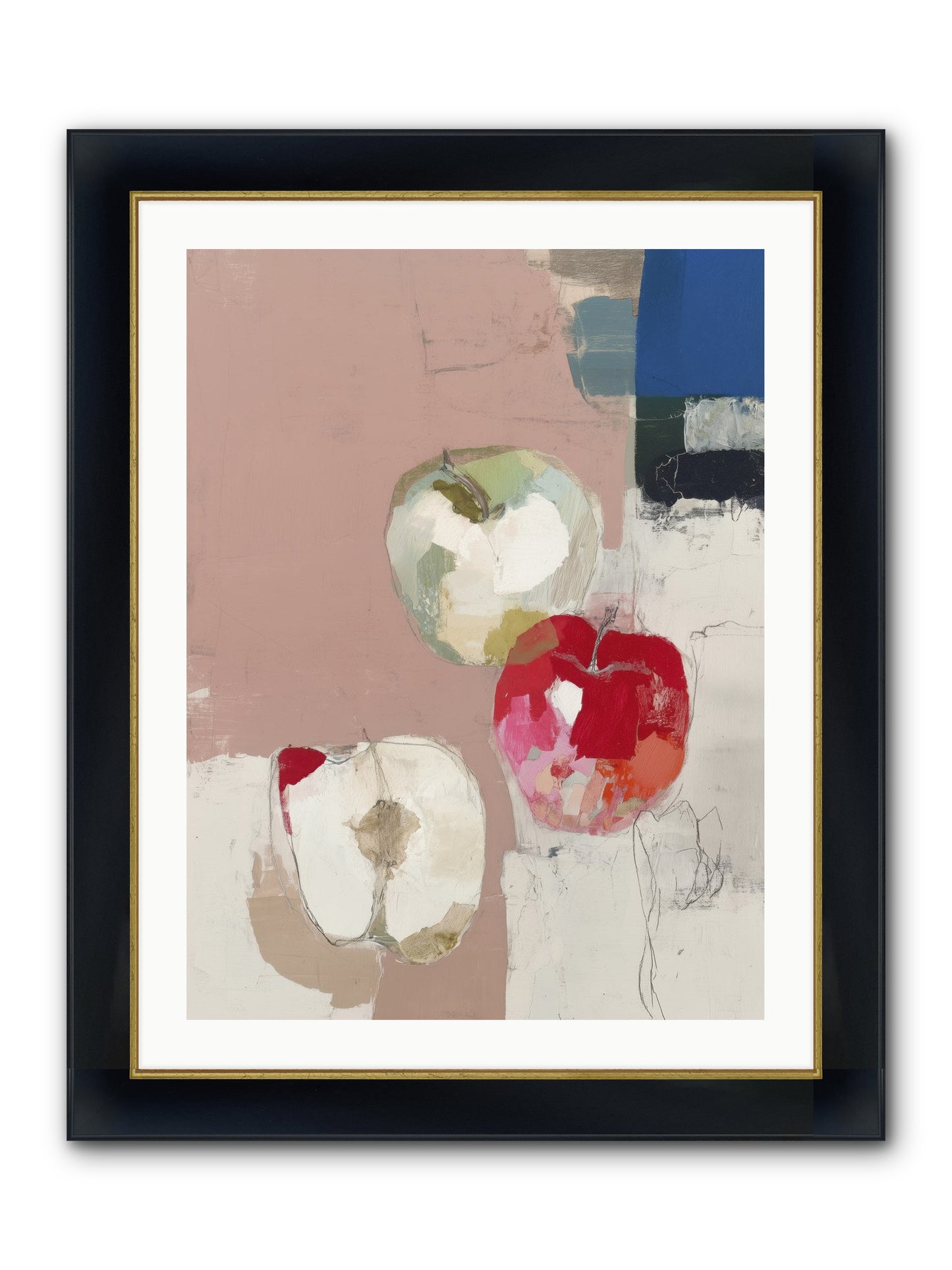 Pink Lady No.2 Framed Print - Wide Black w/Gold 24x32