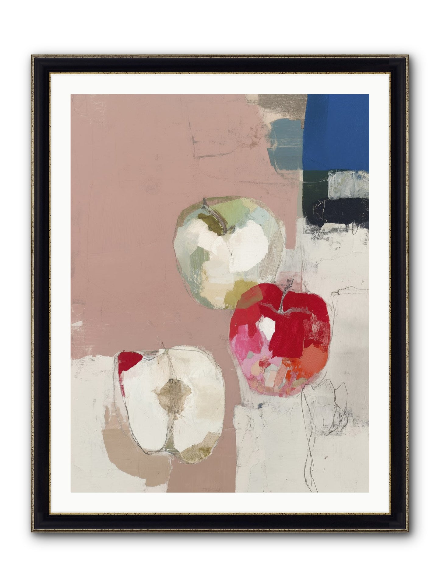 Pink Lady No.2 Framed Print - Black & Gold 30x40