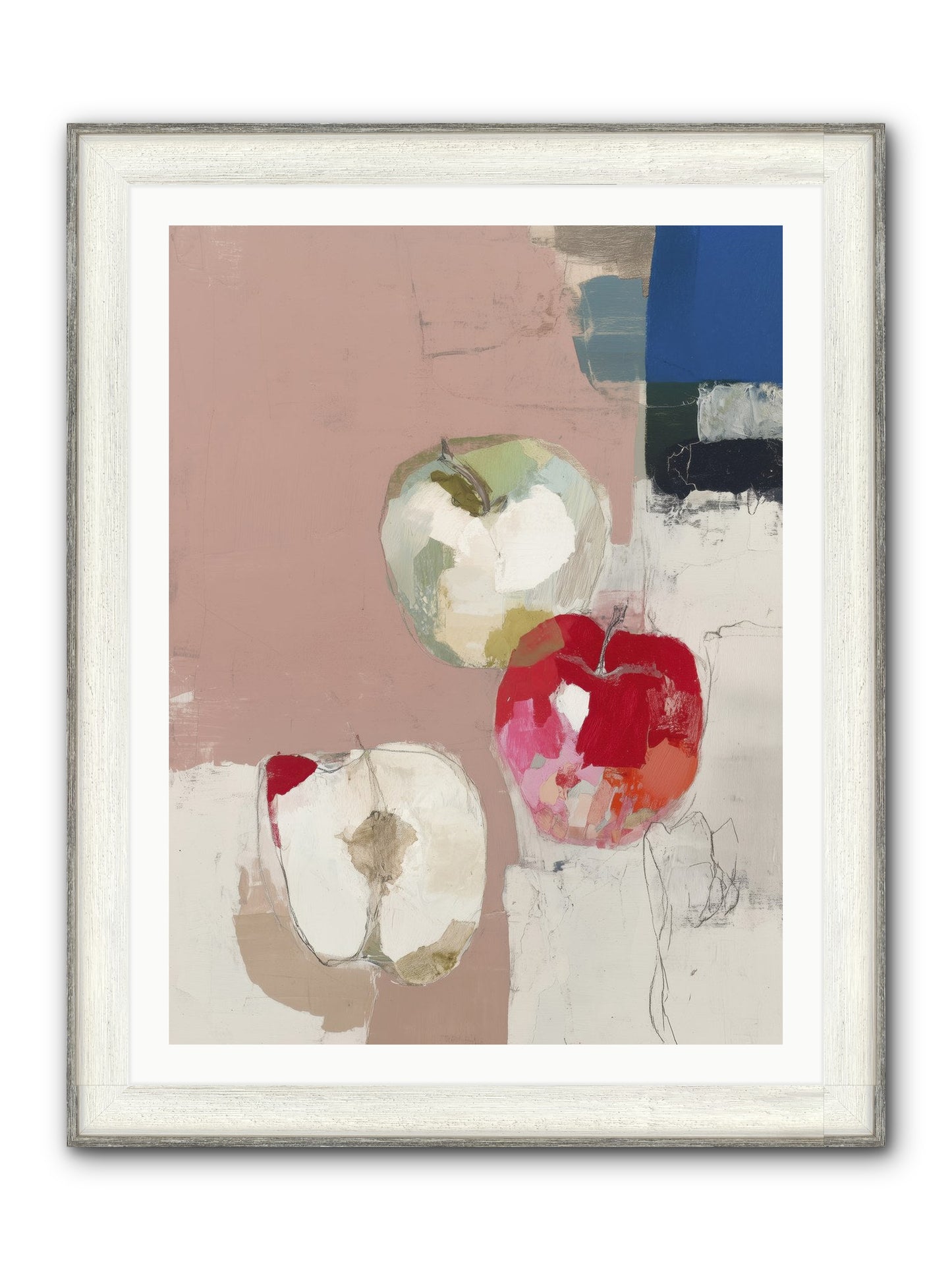 Pink Lady No.2 Framed Print - Driftwood White 30x40