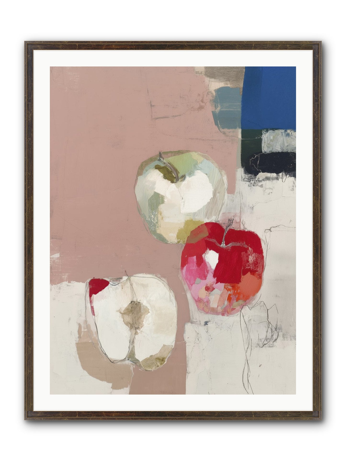 Pink Lady No.2 Framed Print - Slimwoods Black/Gold 30x40