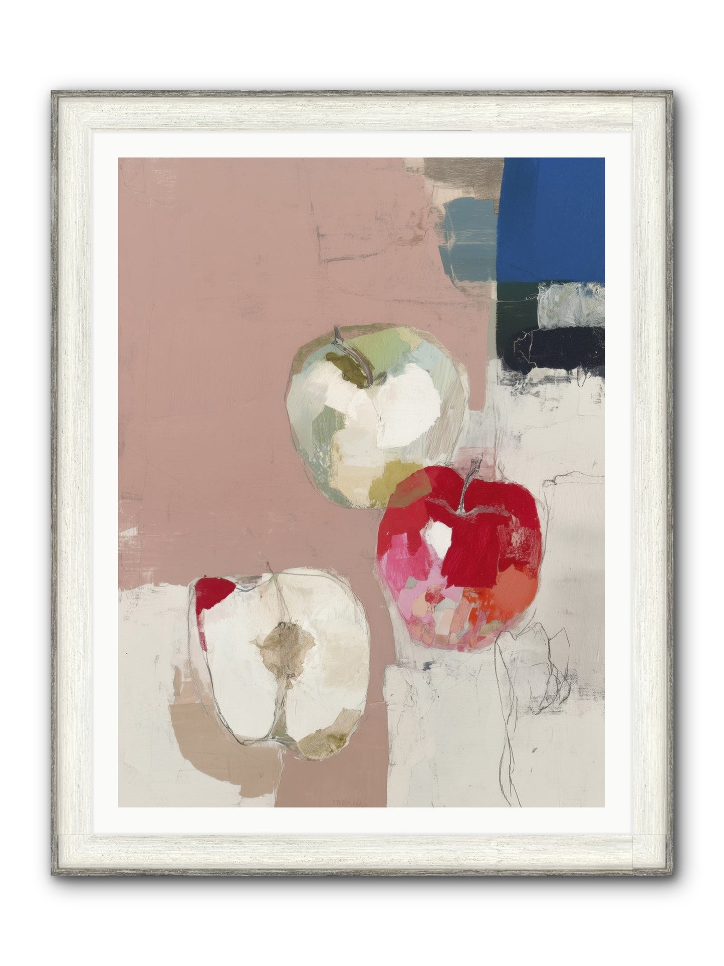 Pink Lady No.2 Framed Print - Driftwood White 36x48