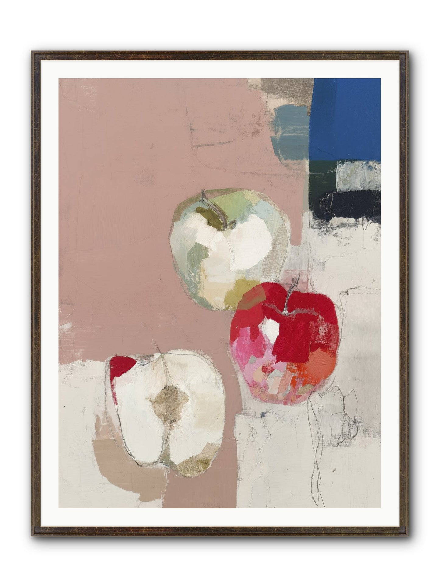 Pink Lady No.2 Framed Print - Slimwoods Black/Gold 36x48