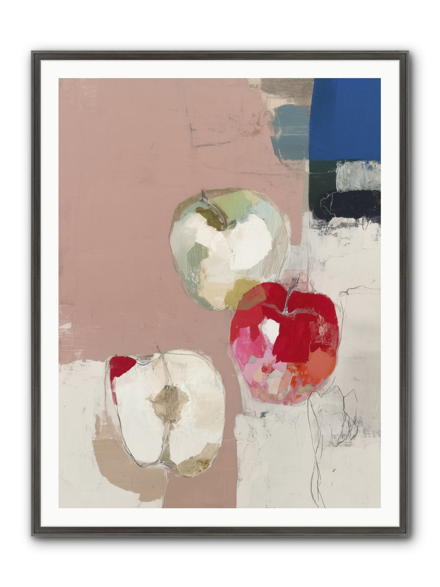 Pink Lady No.2 Framed Print - Slimwoods Black/Silver 36x48