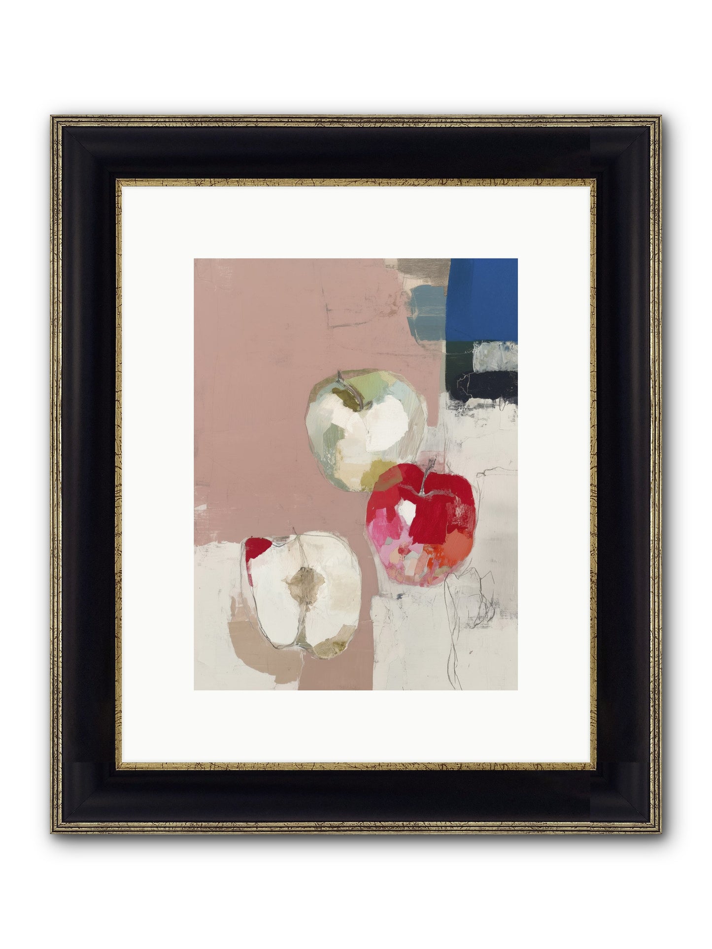 Pink Lady No.2 Framed Print - Black & Gold 9x12