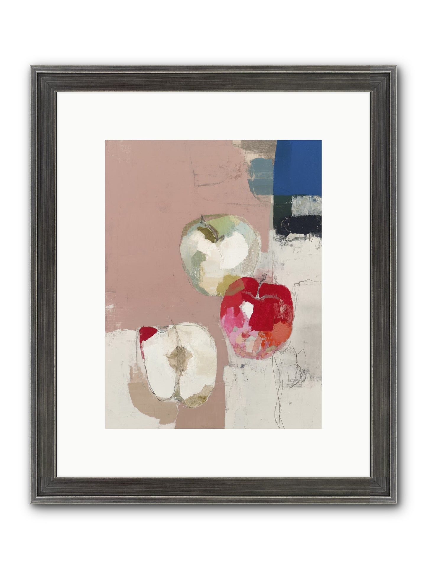 Pink Lady No.2 Framed Print - Slimwoods Black/Silver 9x12