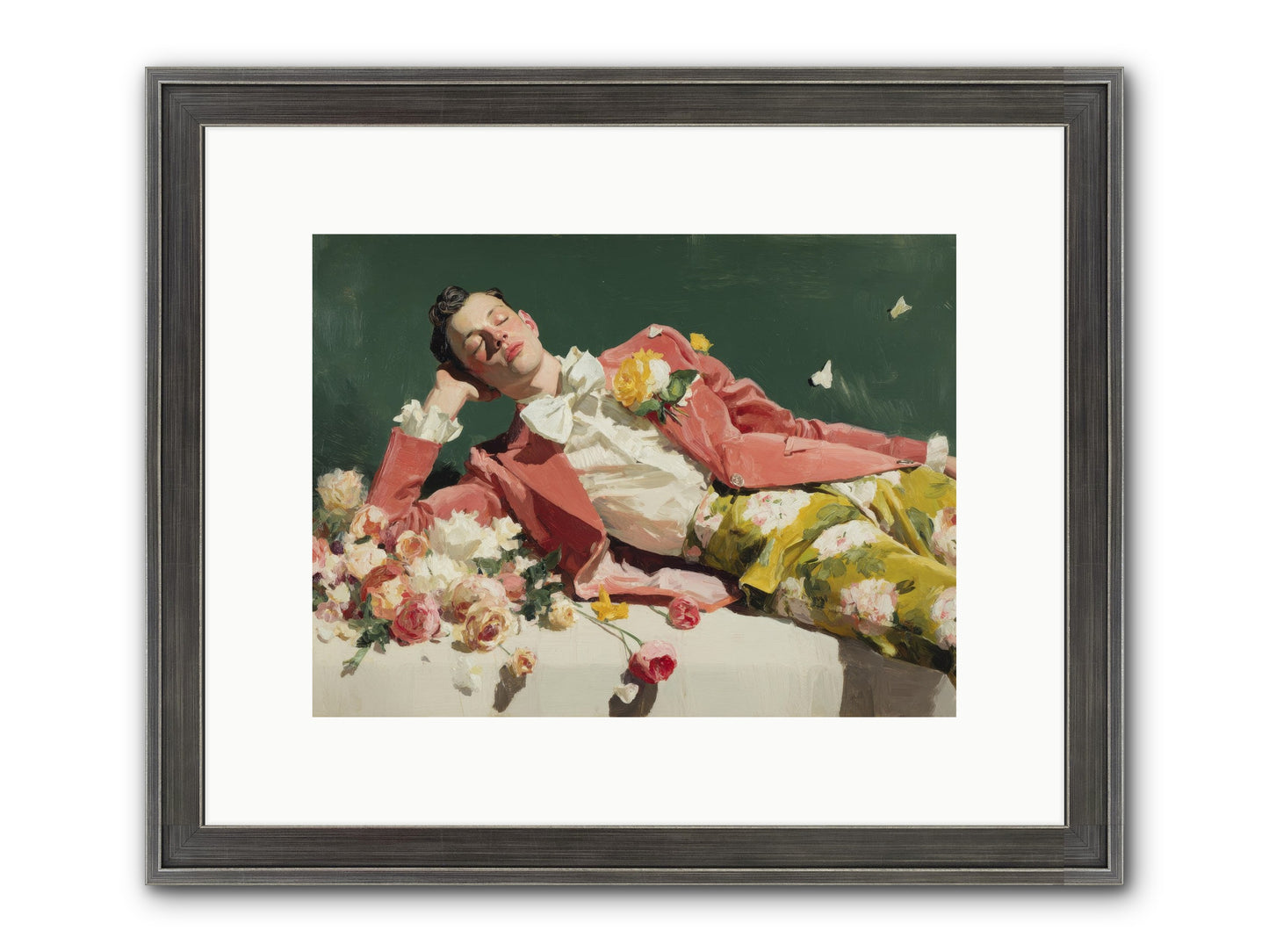 Pink Was The Color Of Celebration Framed Print - Slimwoods Black/Silver 12x9