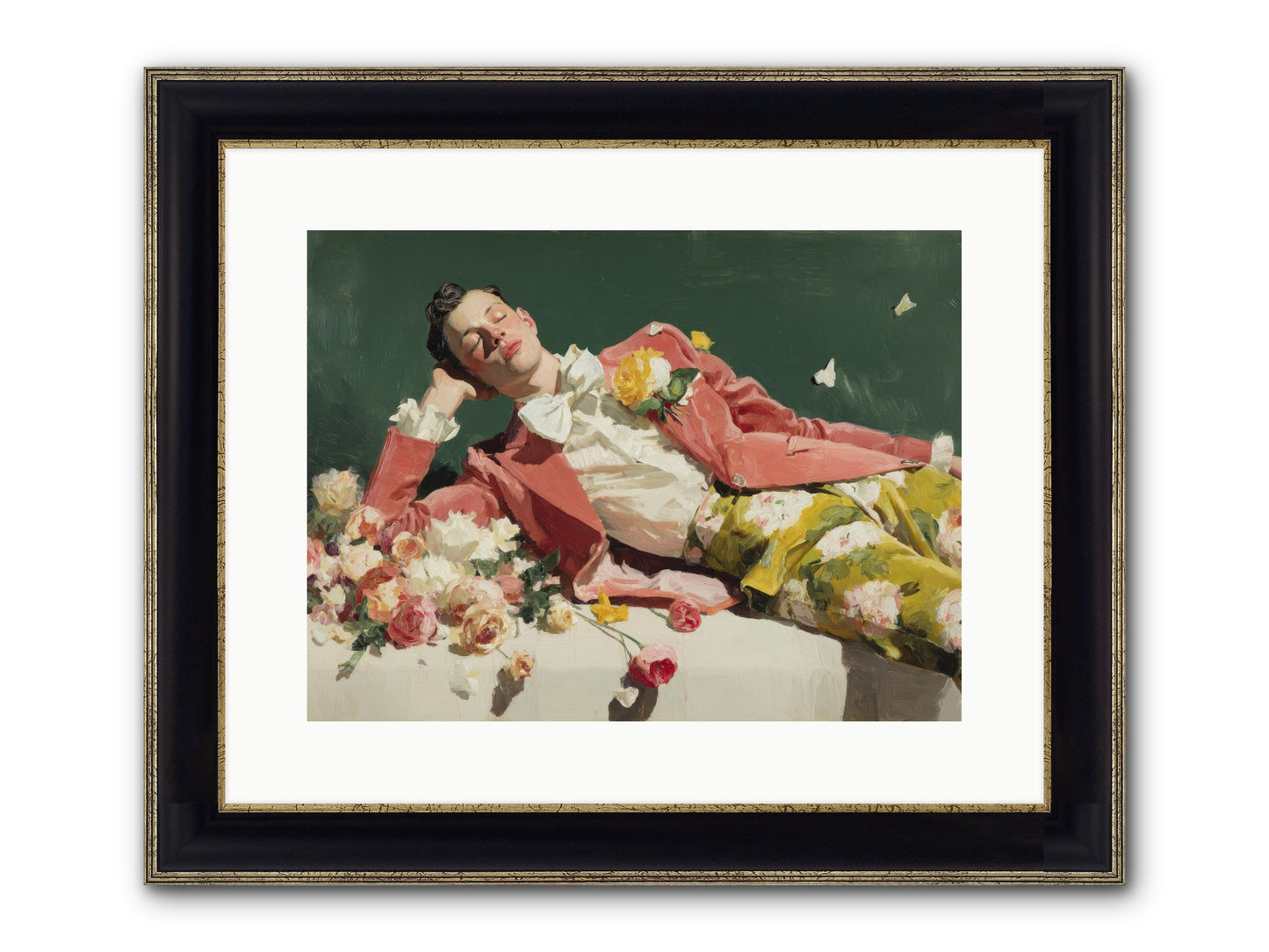 Pink Was The Color Of Celebration Framed Print - Black & Gold 16x12