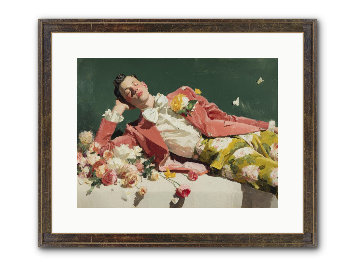 Pink Was The Color Of Celebration Framed Print - Slimwoods Black/Gold 16x12