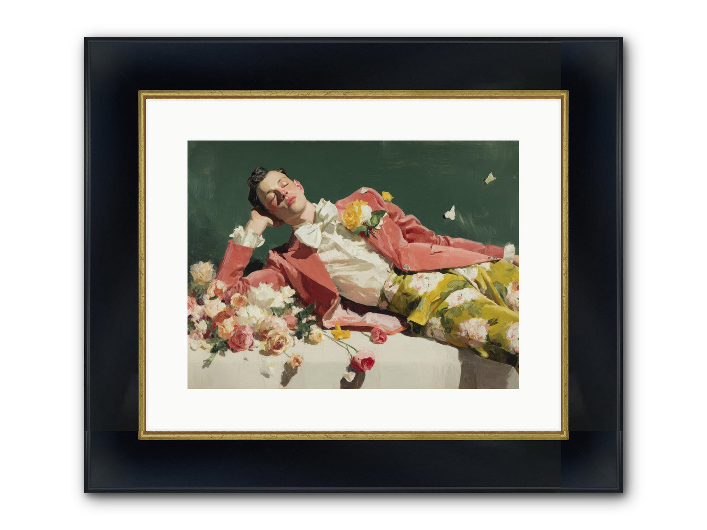 Pink Was The Color Of Celebration Framed Print - Wide Black w/Gold 16x12