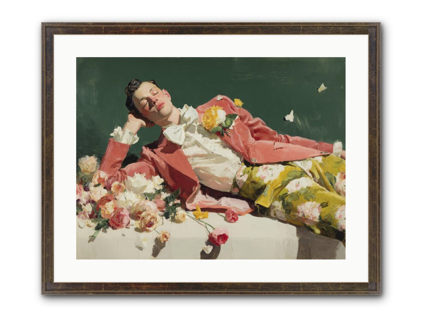 Pink Was The Color Of Celebration Framed Print - Slimwoods Black/Gold 24x18