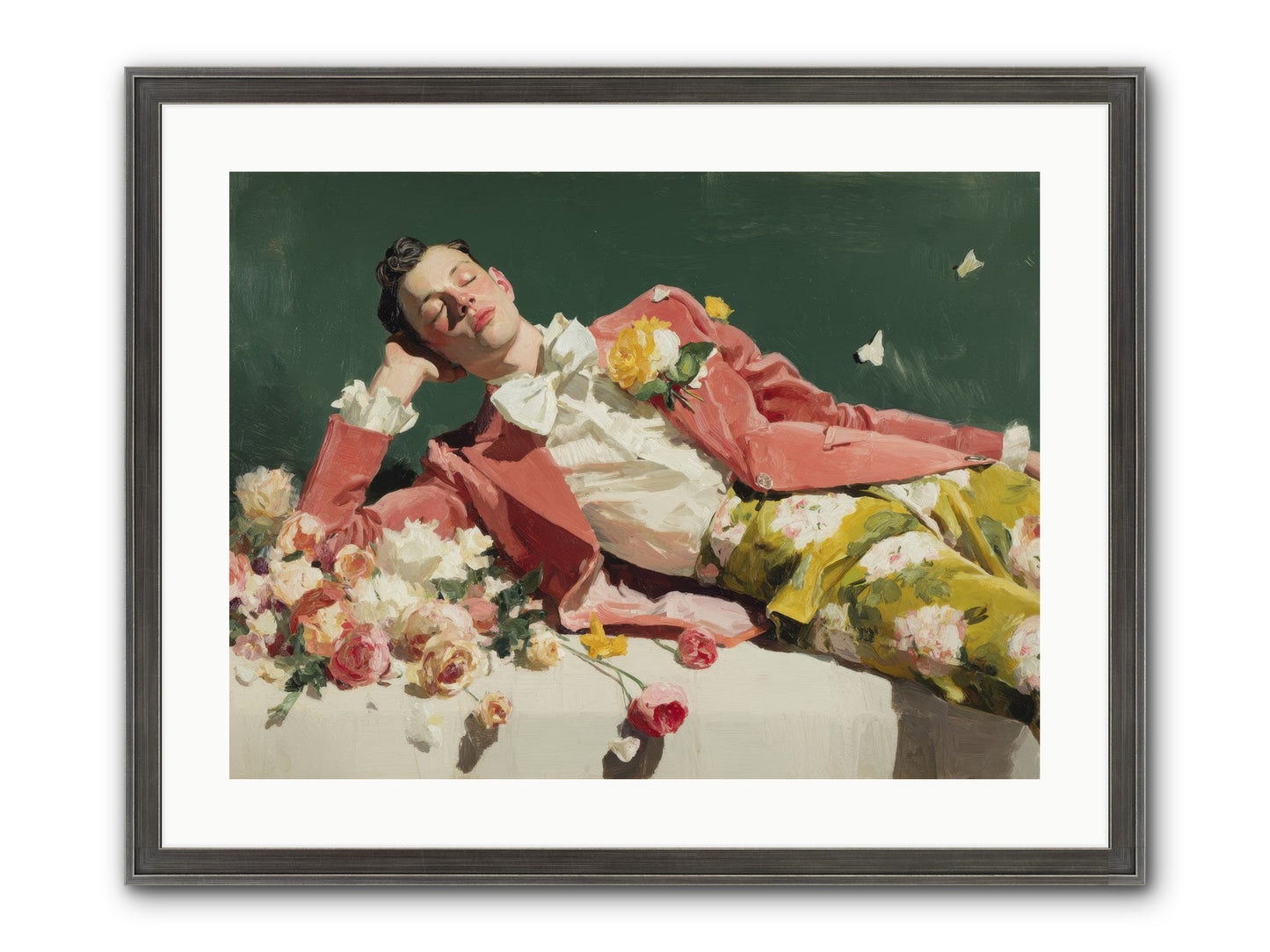 Pink Was The Color Of Celebration Framed Print - Slimwoods Black/Silver 24x18