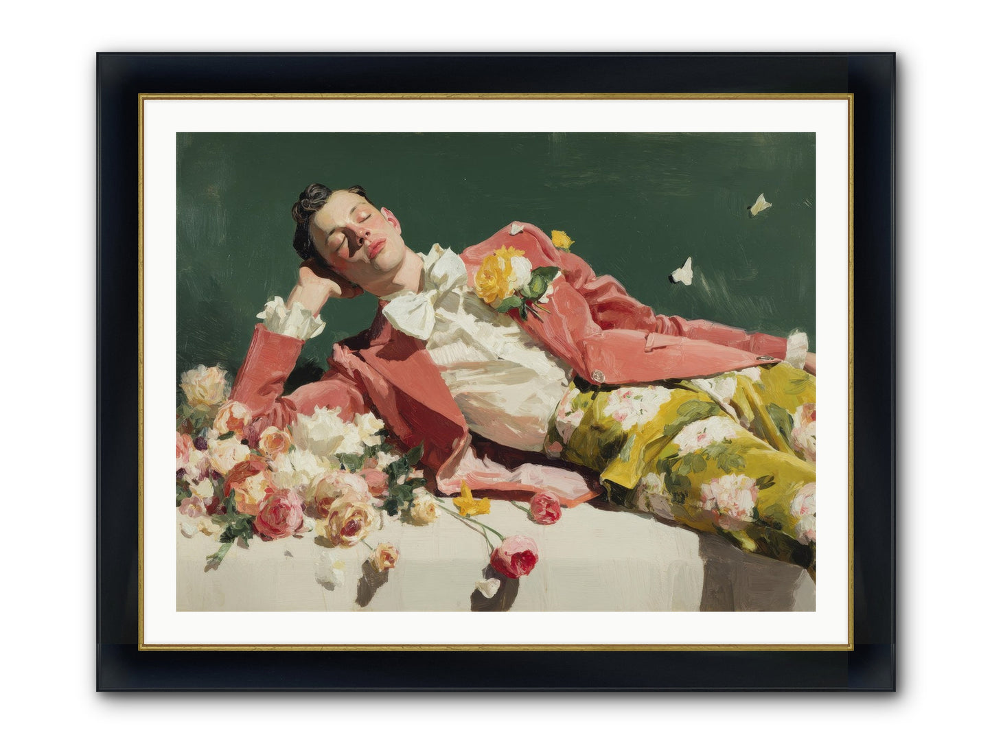 Pink Was The Color Of Celebration Framed Print - Wide Black w/Gold 40x30