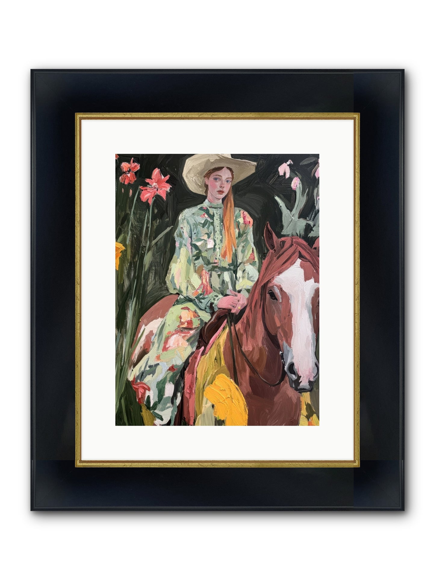 Pioneer Promise Framed Print - Wide Black w/Gold 12x16