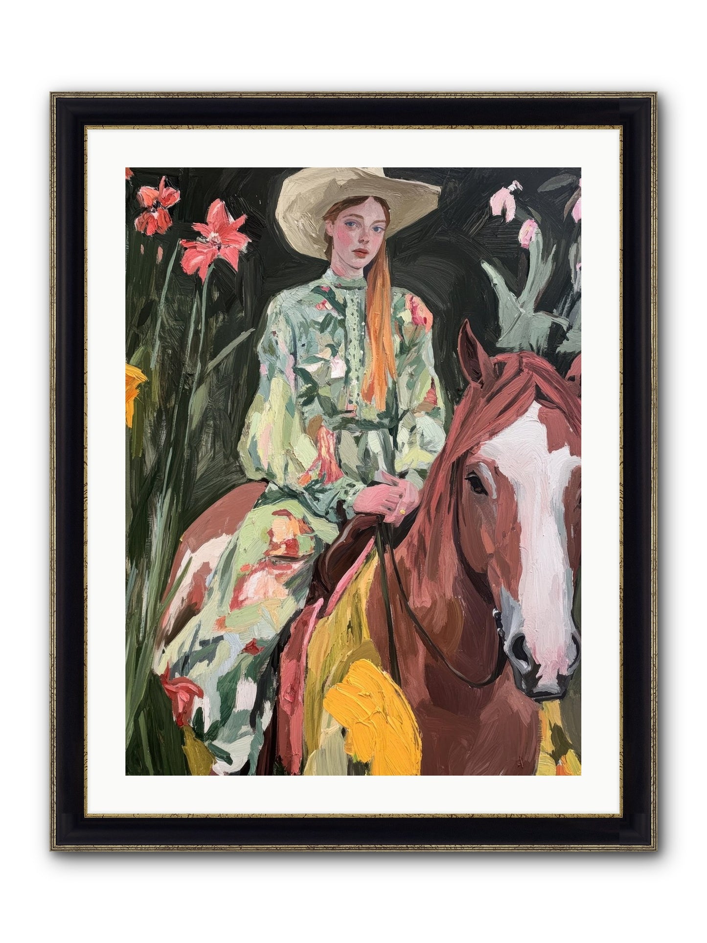 Pioneer Promise Framed Print - Black & Gold 24x32