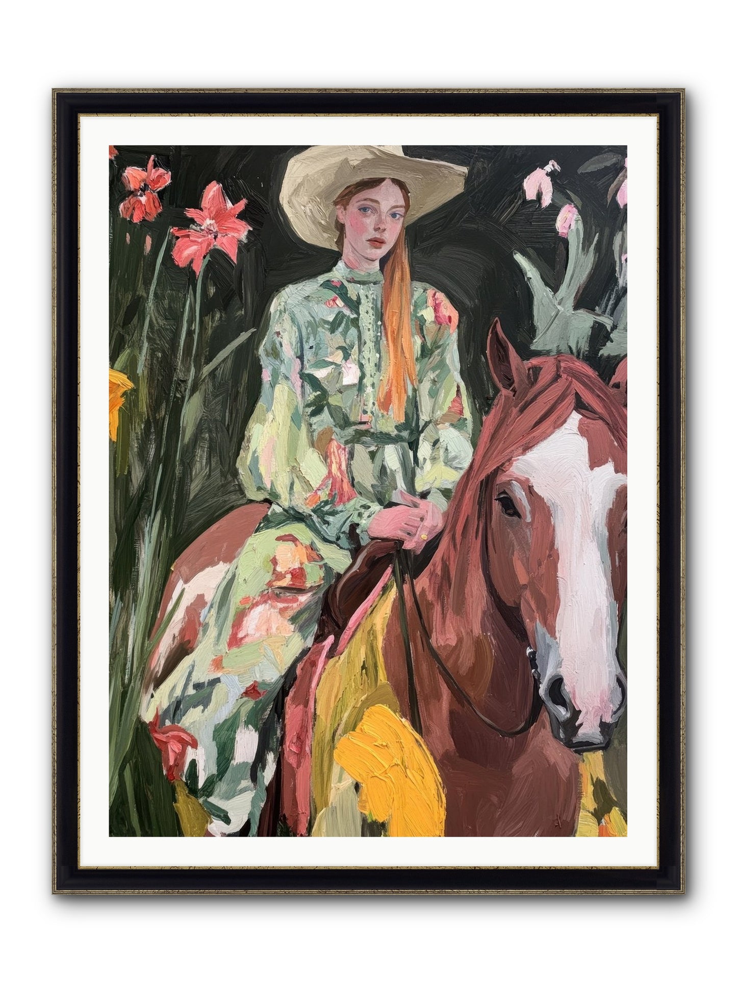 Pioneer Promise Framed Print - Black & Gold 36x48