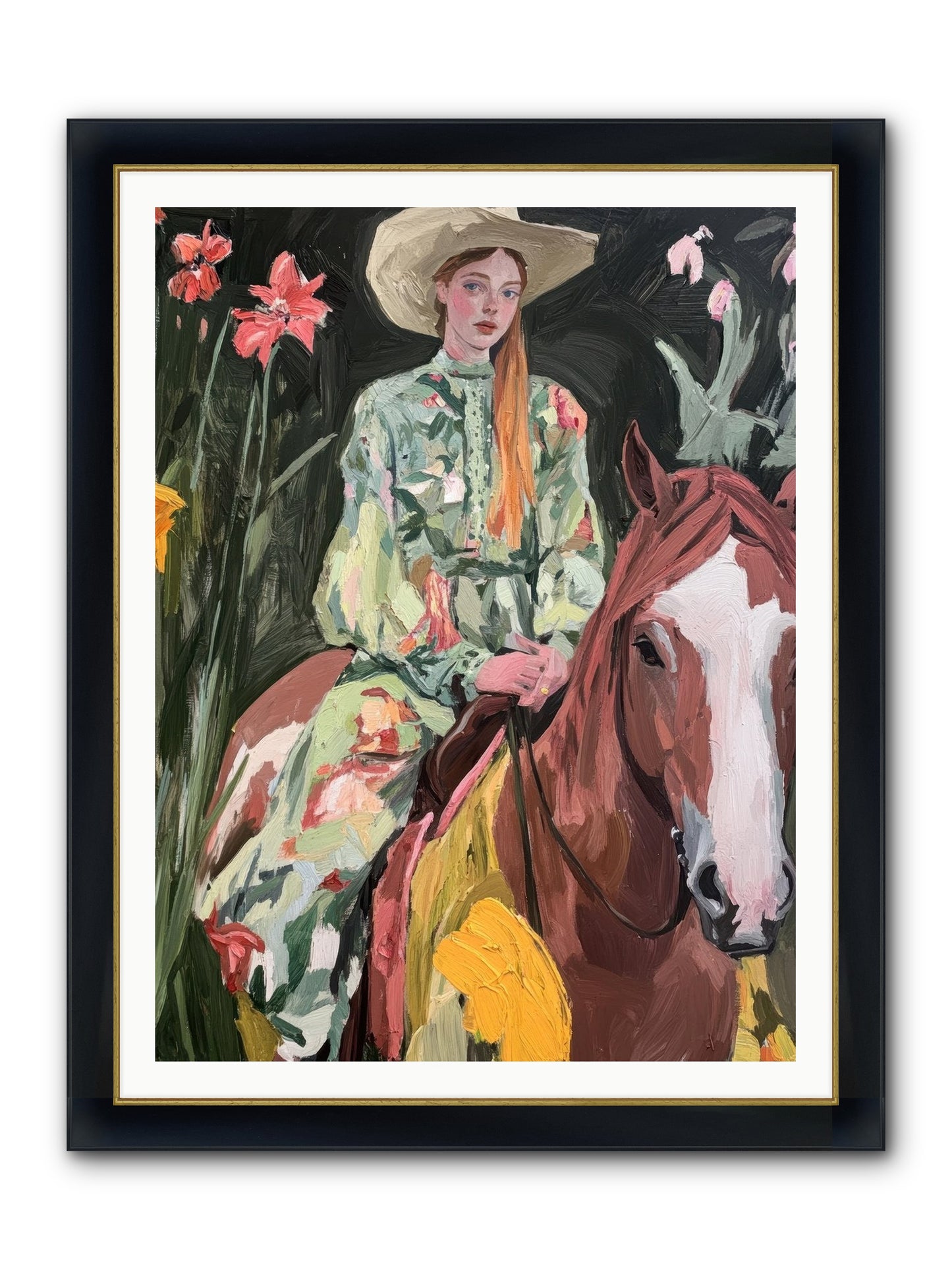 Pioneer Promise Framed Print - Wide Black w/Gold 36x48