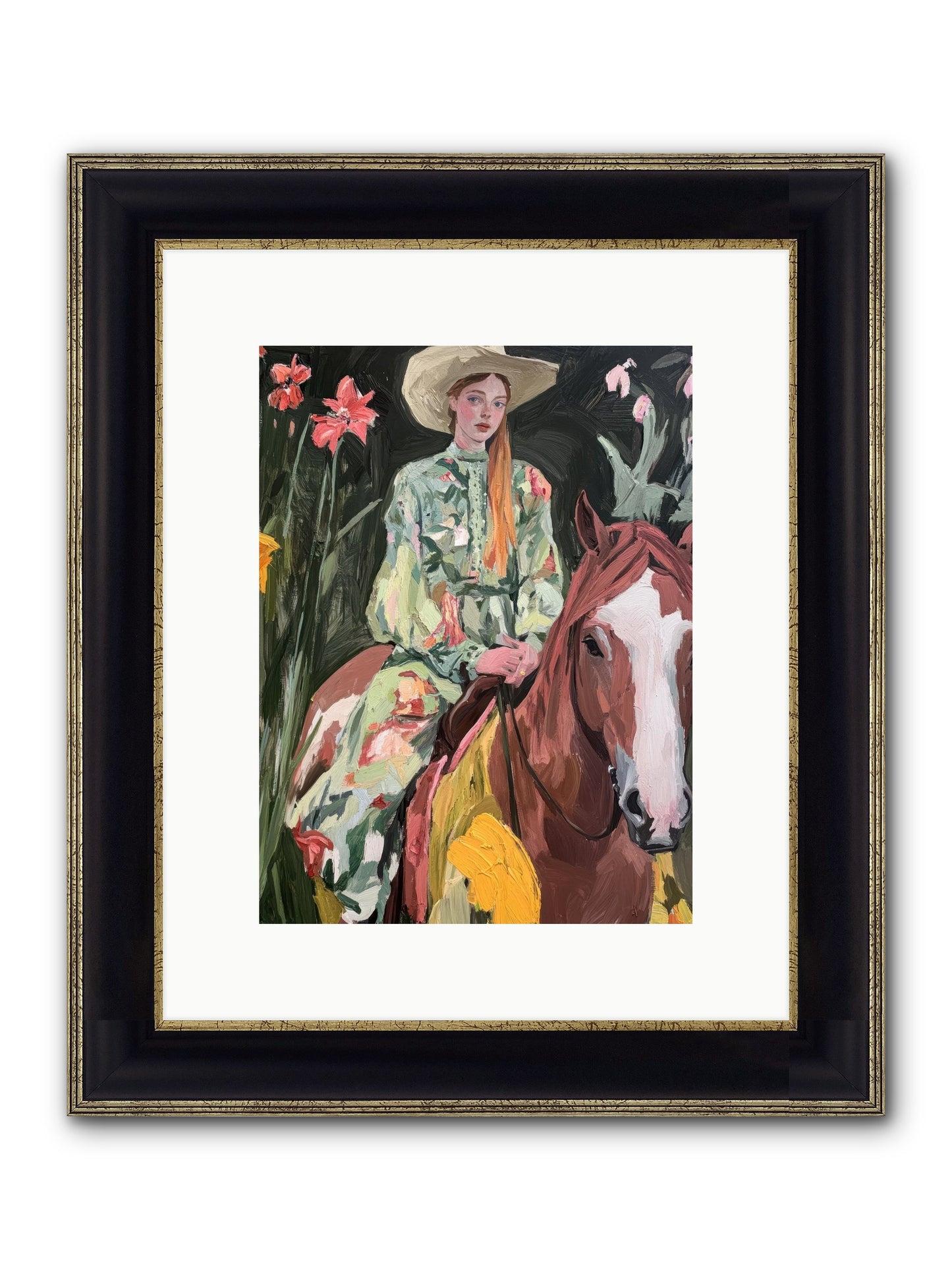 Pioneer Promise Framed Print - Black & Gold 9x12
