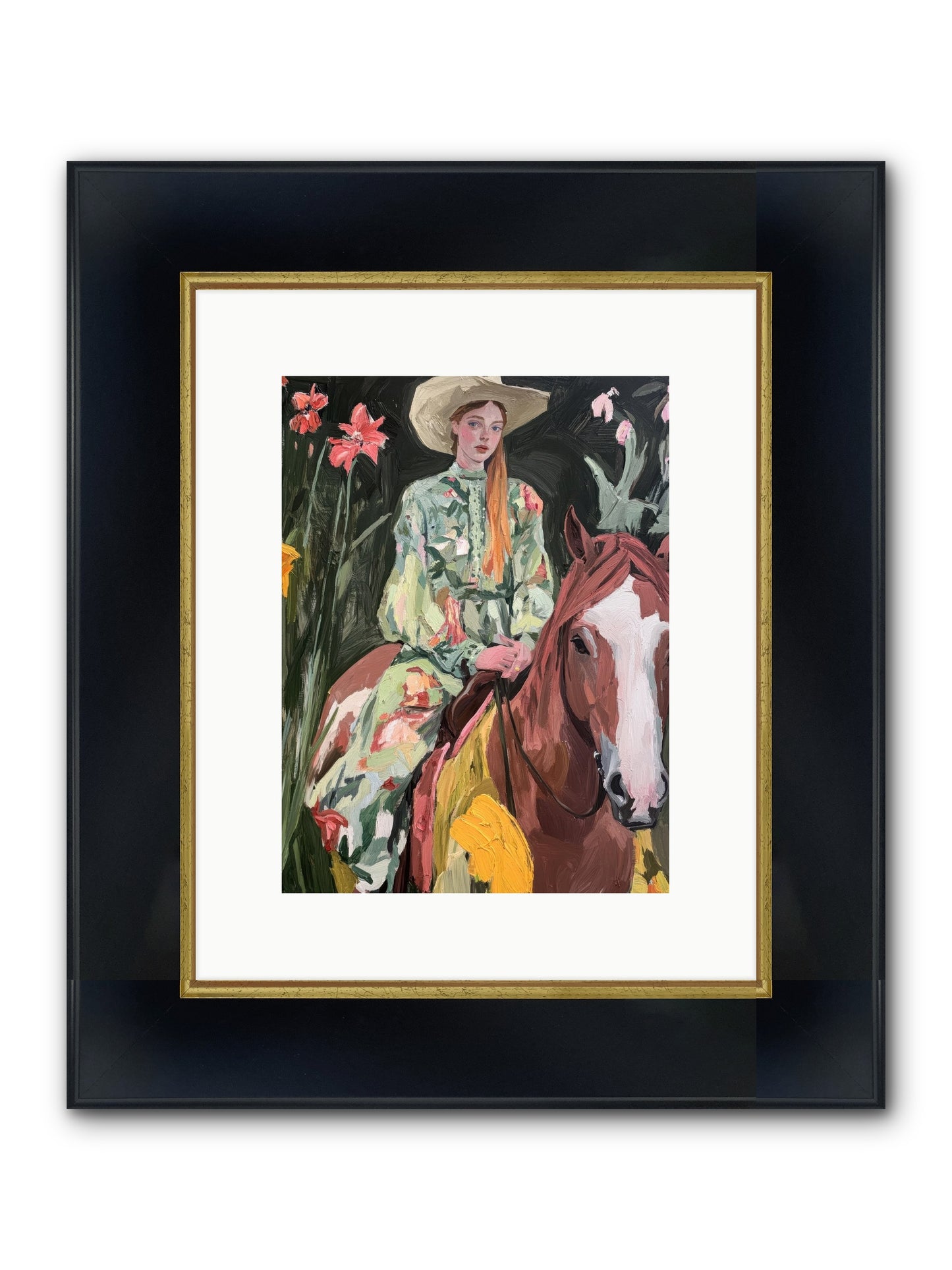 Pioneer Promise Framed Print - Wide Black w/Gold 9x12