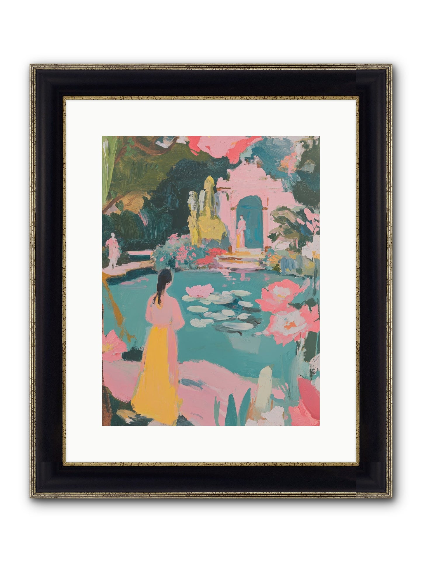 Piquant Sonnet Framed Print - Black & Gold 12x16