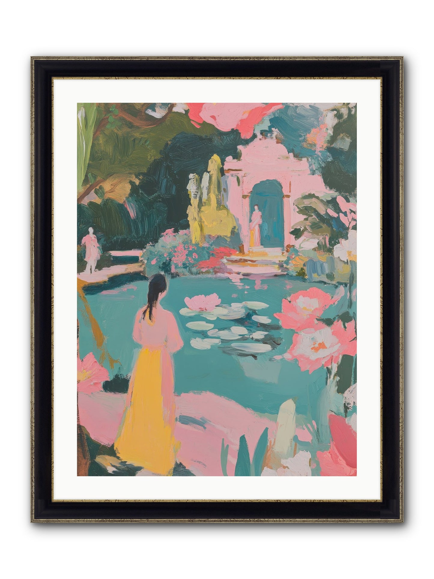 Piquant Sonnet Framed Print - Black & Gold 24x32
