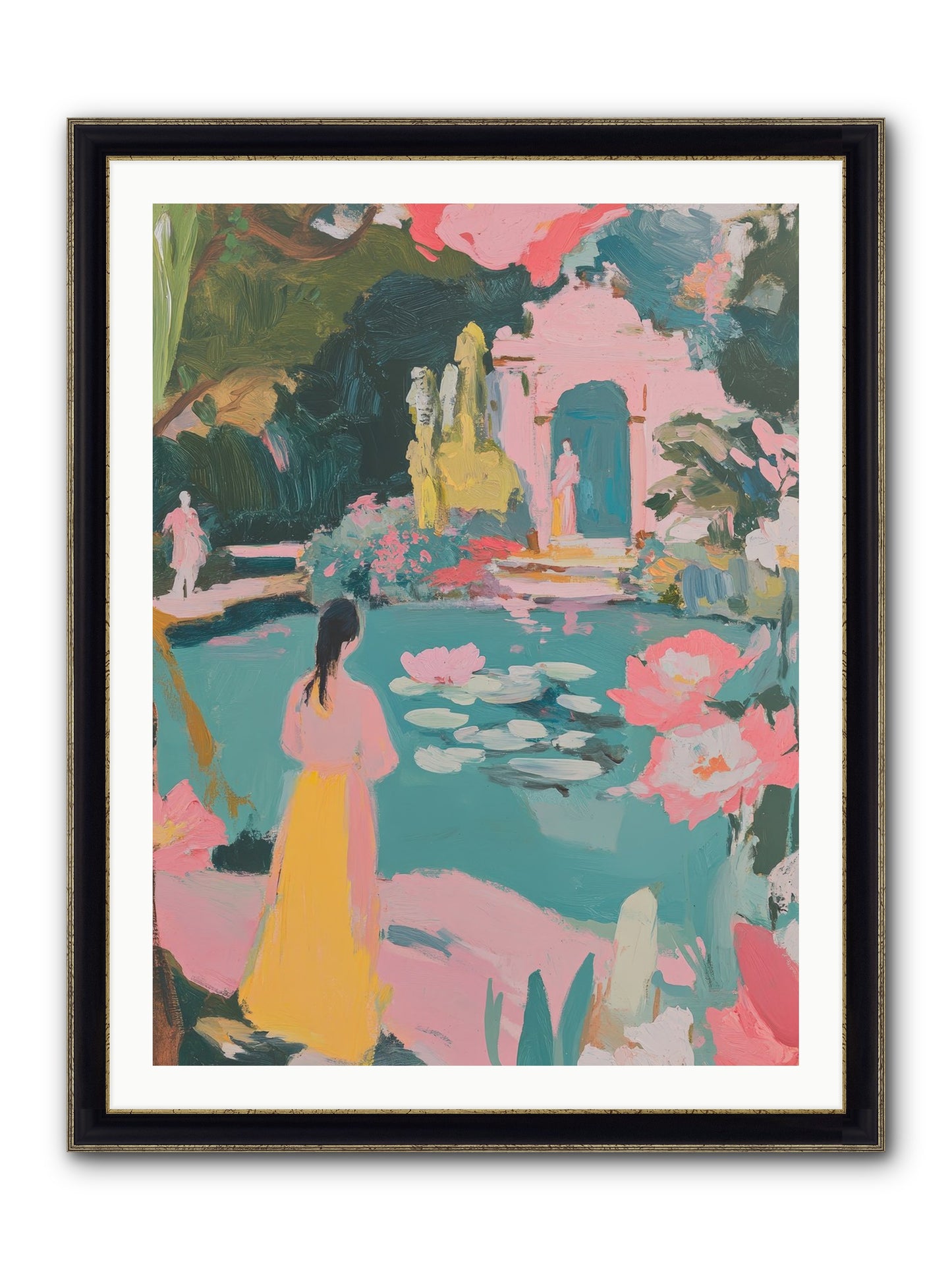 Piquant Sonnet Framed Print - Black & Gold 30x40