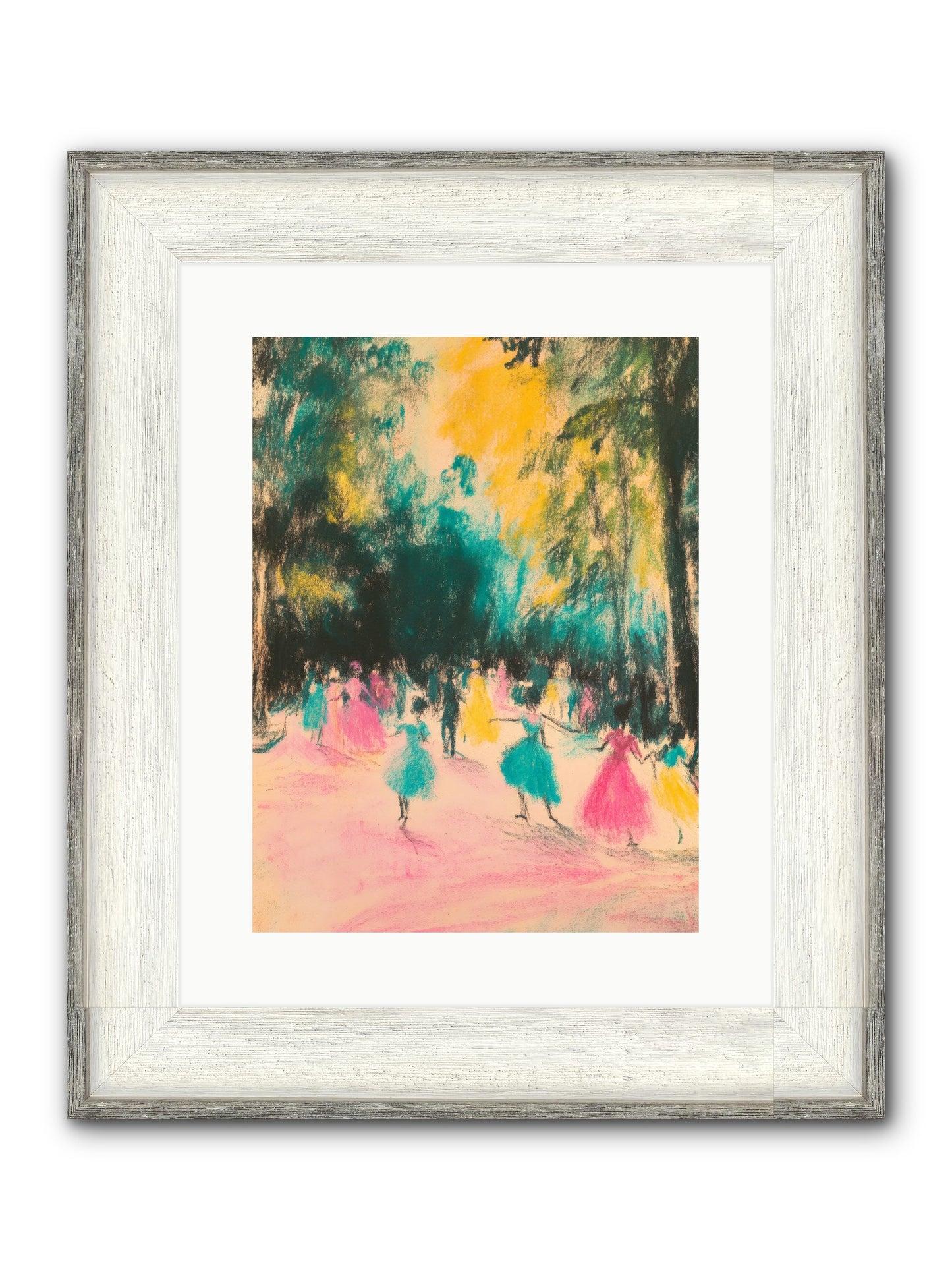 Pirouette's Night Dance Framed Print - Driftwood White 12x16