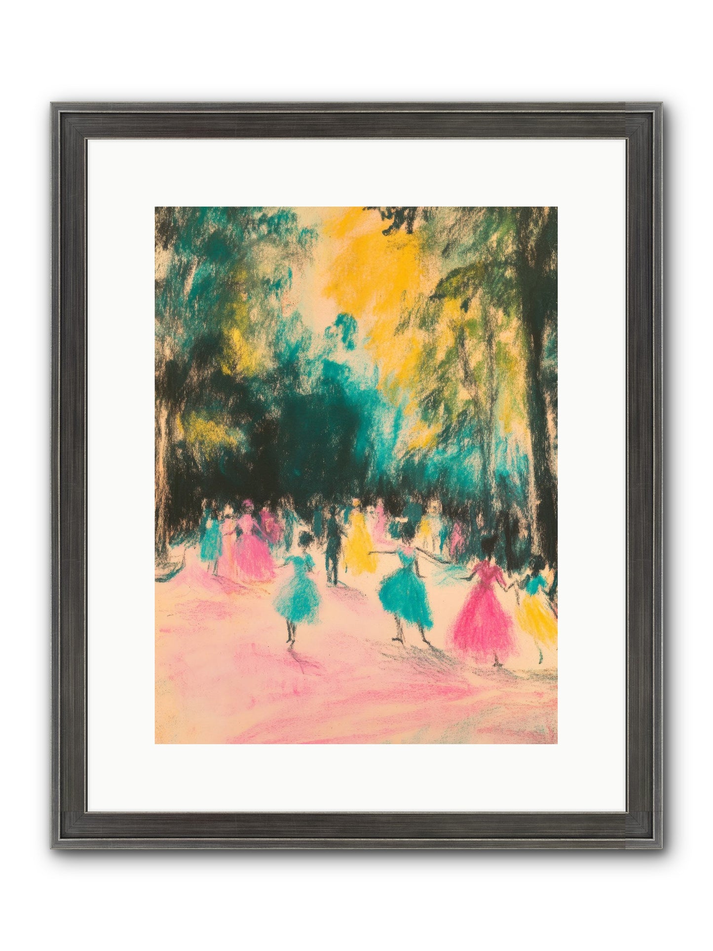 Pirouette's Night Dance Framed Print - Slimwoods Black/Silver 12x16
