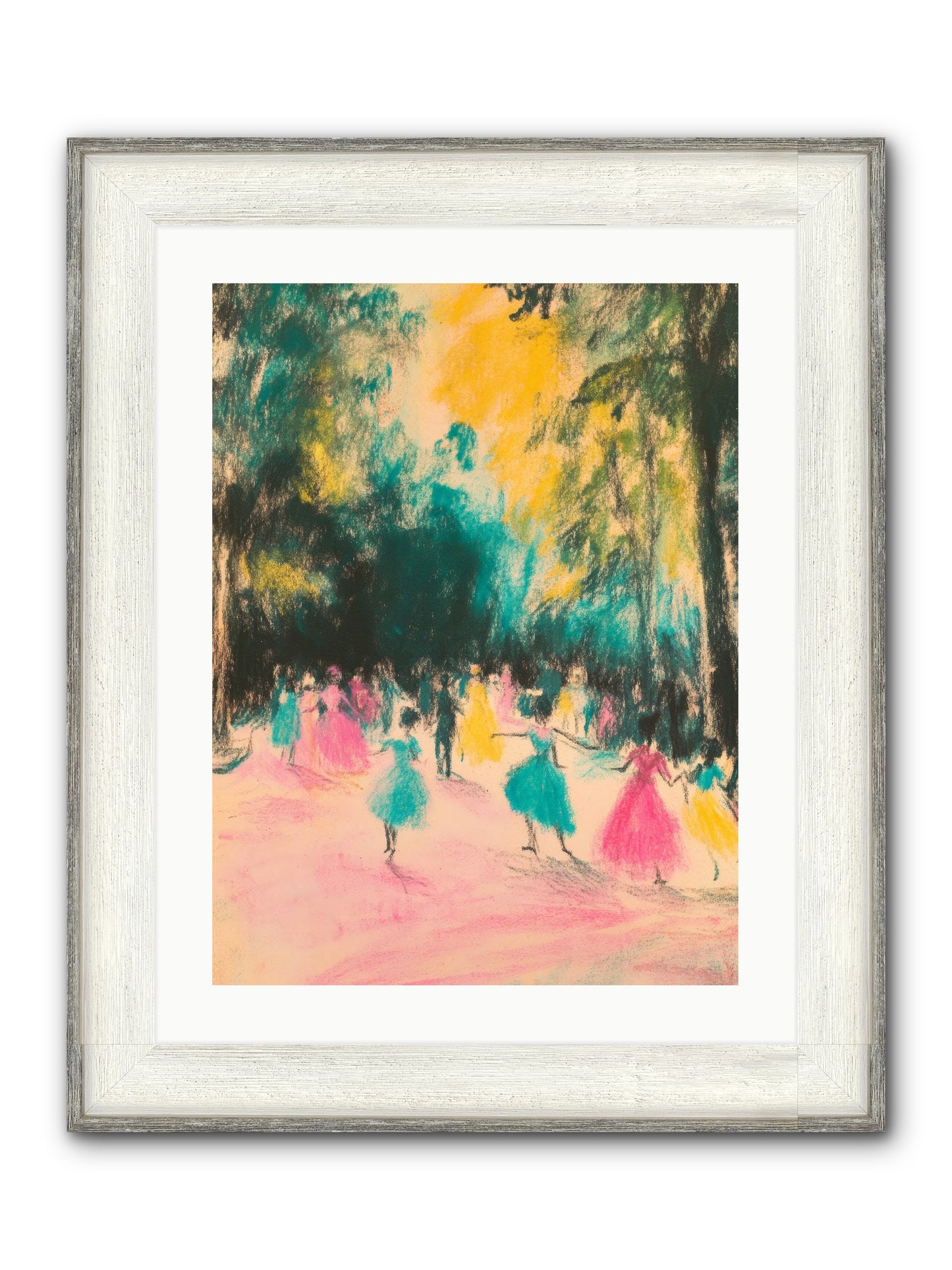 Pirouette's Night Dance Framed Print - Driftwood White 18x24