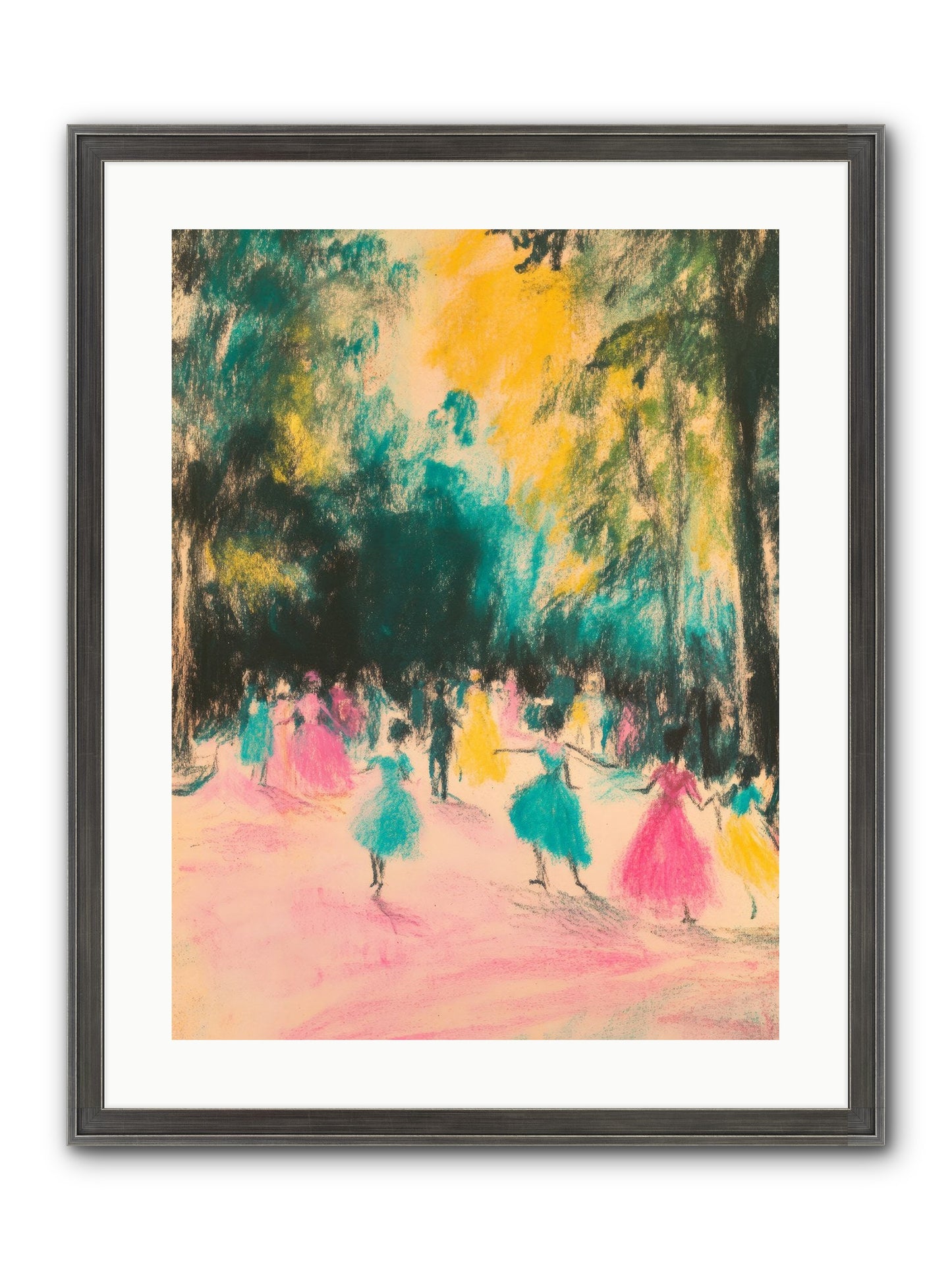Pirouette's Night Dance Framed Print - Slimwoods Black/Silver 18x24
