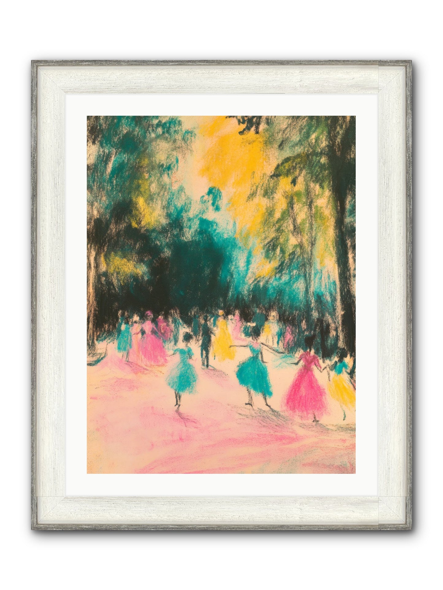 Pirouette's Night Dance Framed Print - Driftwood White 24x32