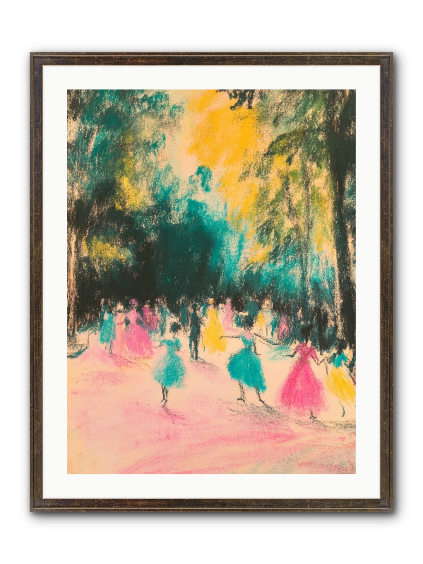 Pirouette's Night Dance Framed Print - Slimwoods Black/Gold 24x32