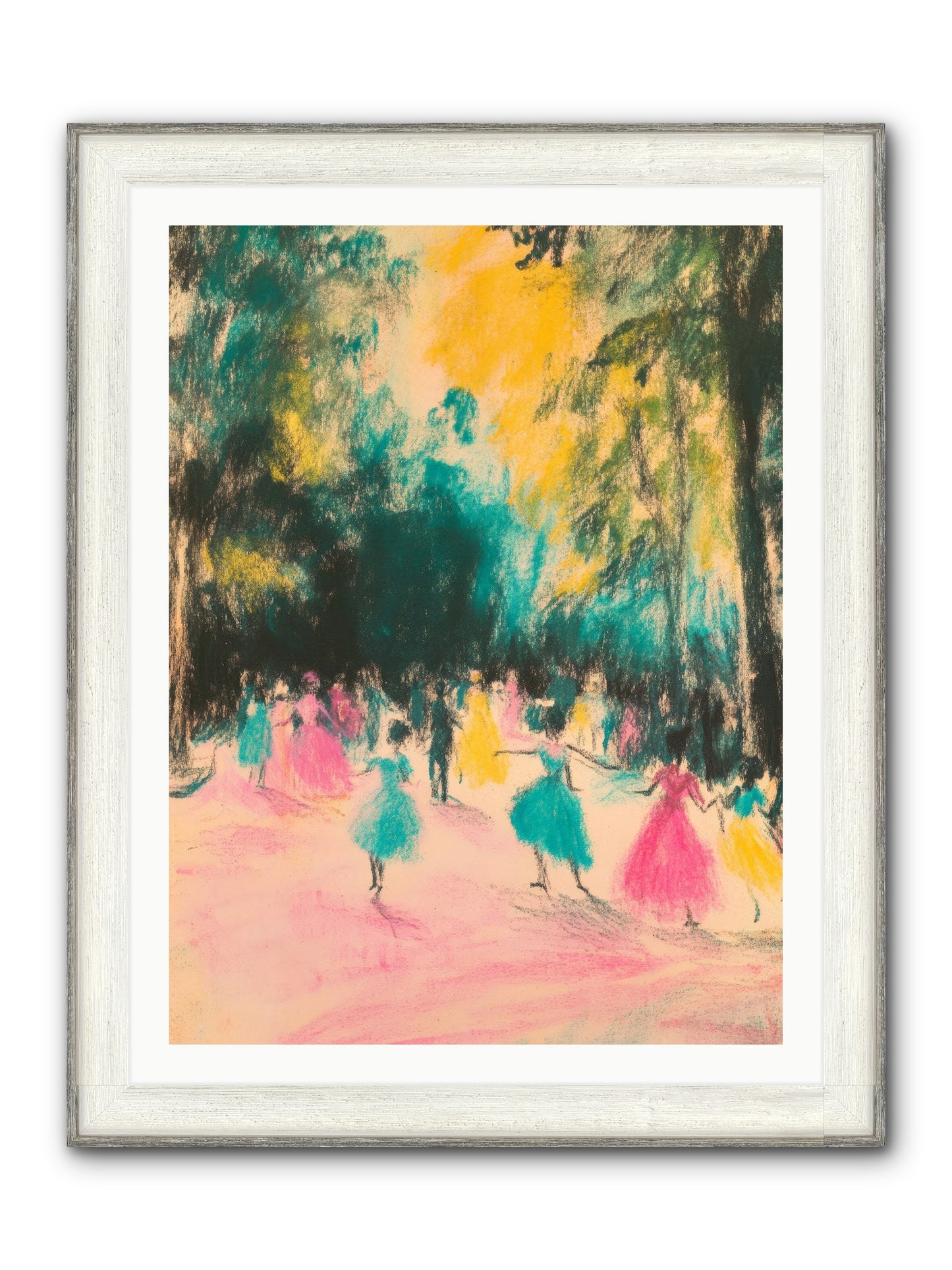 Pirouette's Night Dance Framed Print - Driftwood White 30x40