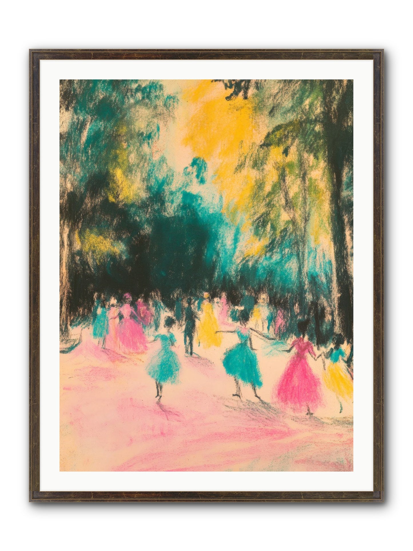 Pirouette's Night Dance Framed Print - Slimwoods Black/Gold 30x40
