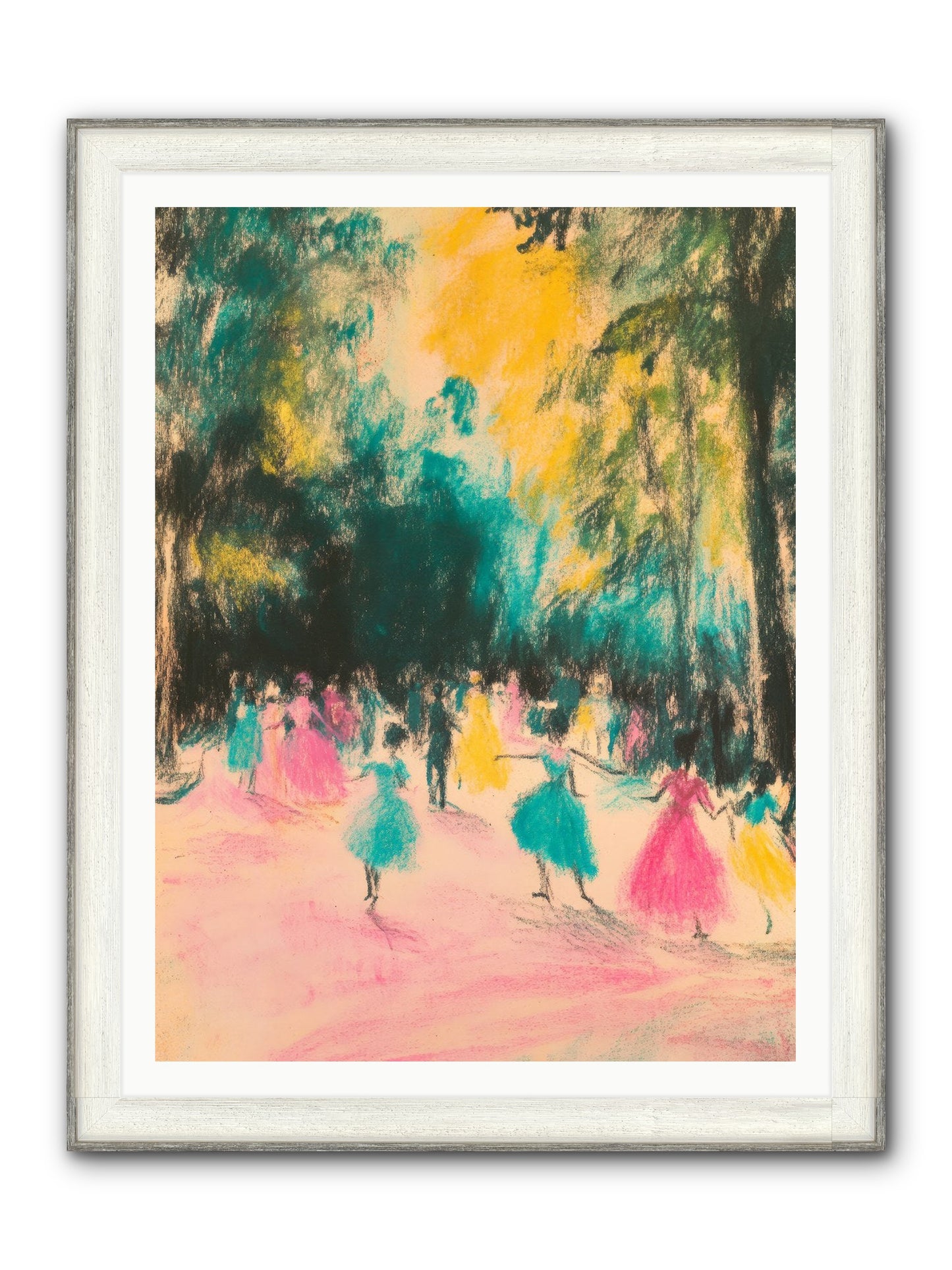 Pirouette's Night Dance Framed Print - Driftwood White 36x48