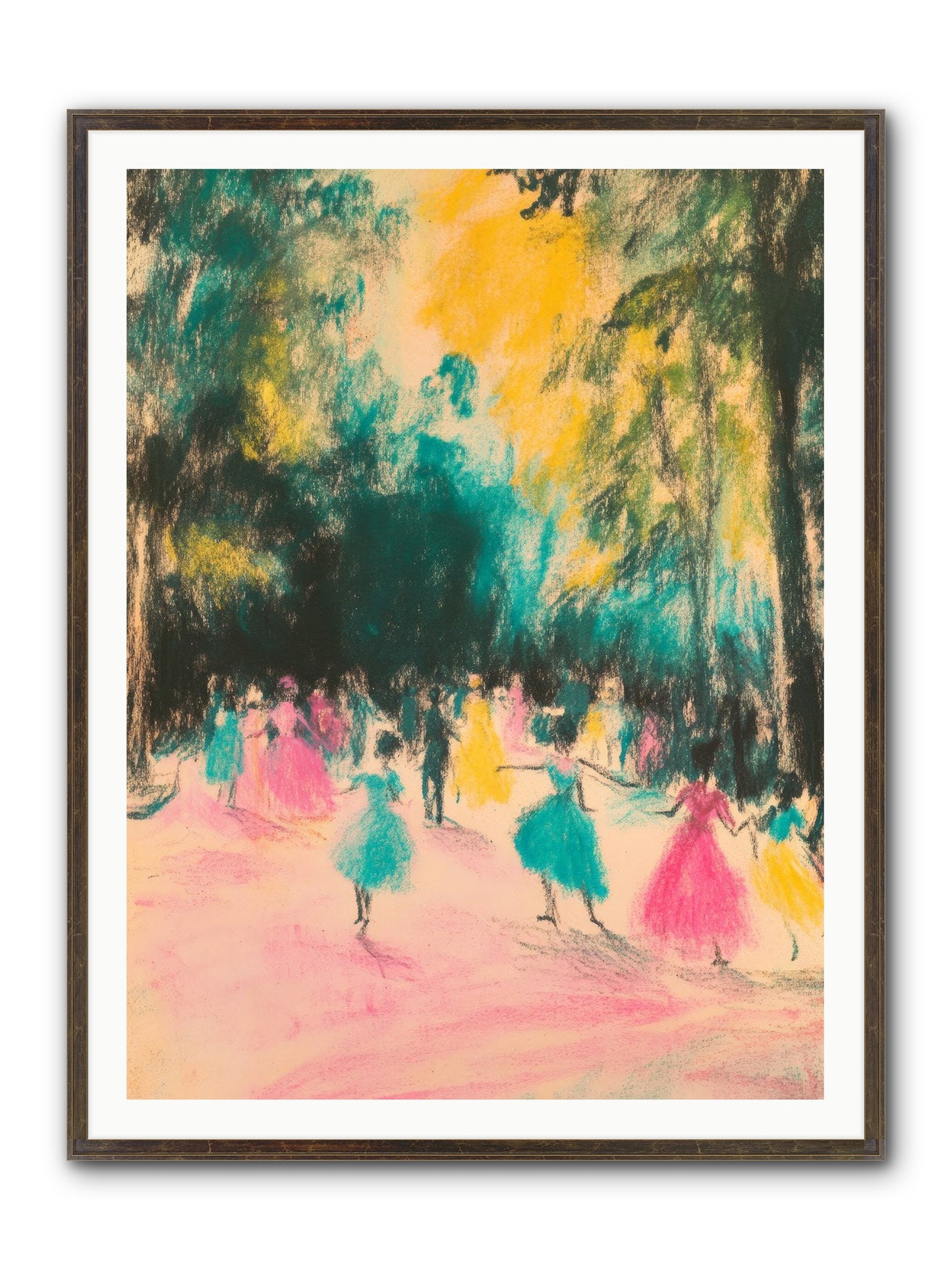 Pirouette's Night Dance Framed Print - Slimwoods Black/Gold 36x48