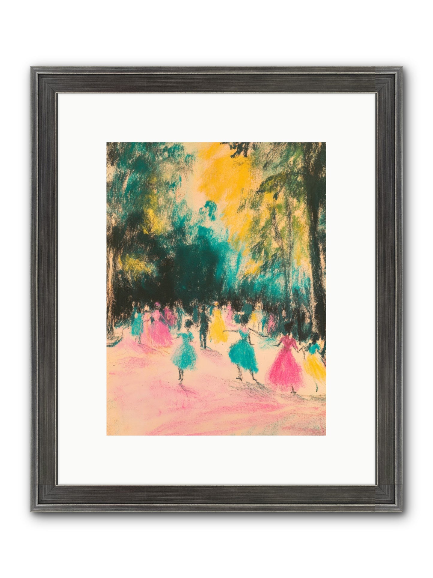 Pirouette's Night Dance Framed Print - Slimwoods Black/Silver 9x12