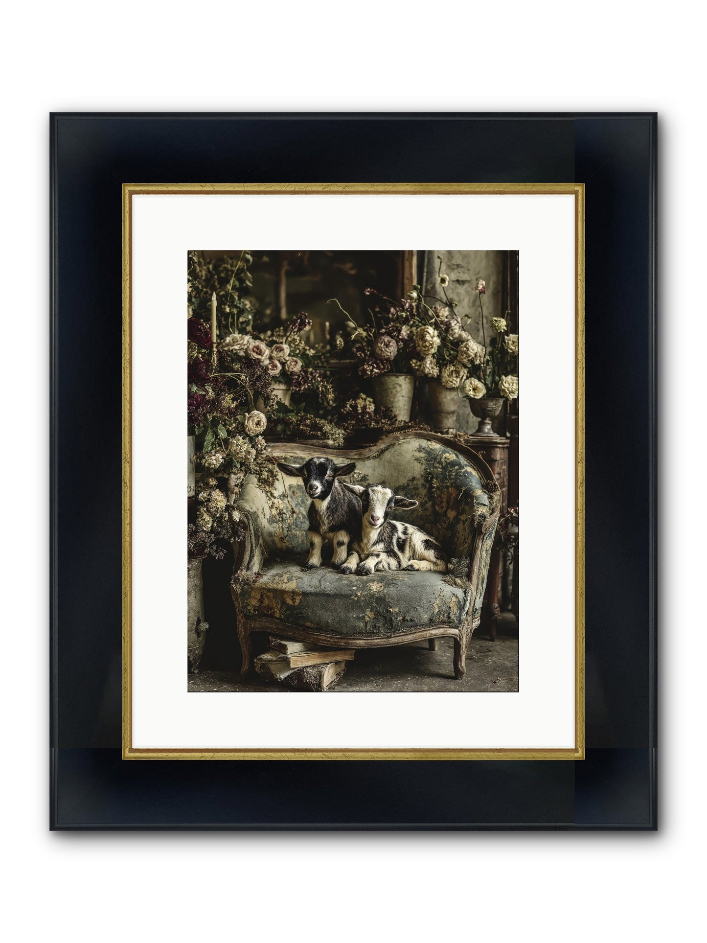 Pixie Dust Framed Print - Wide Black w/Gold 12x16