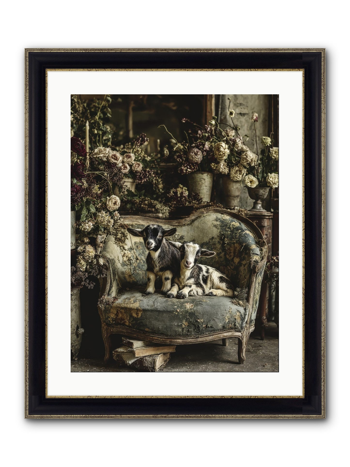 Pixie Dust Framed Print - Black & Gold 18x24
