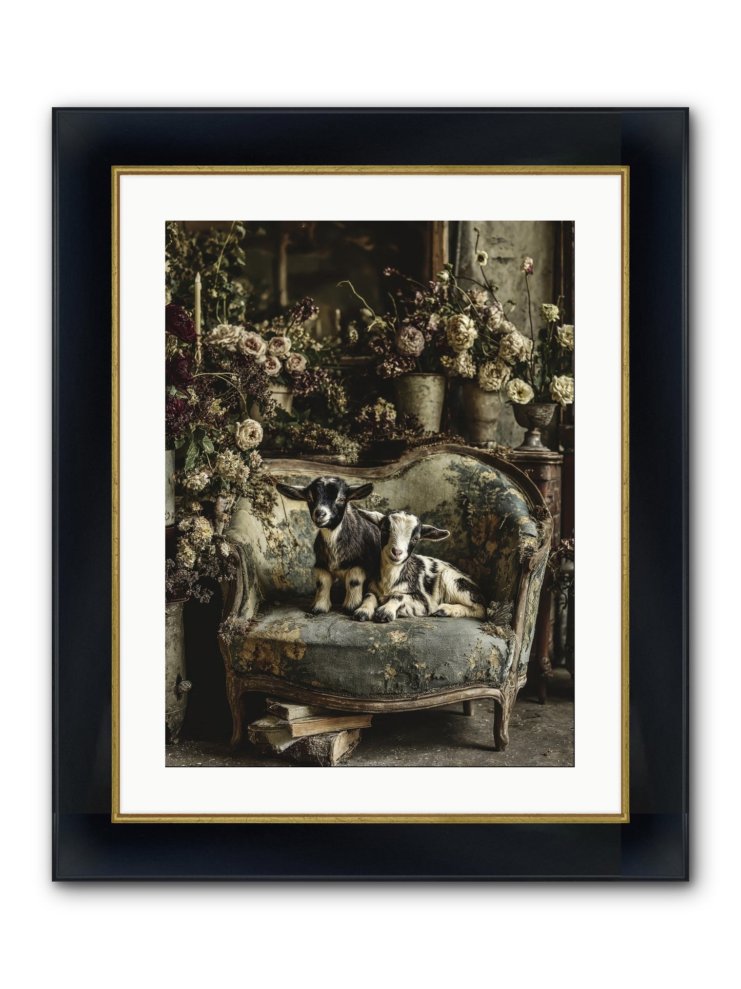 Pixie Dust Framed Print - Wide Black w/Gold 18x24