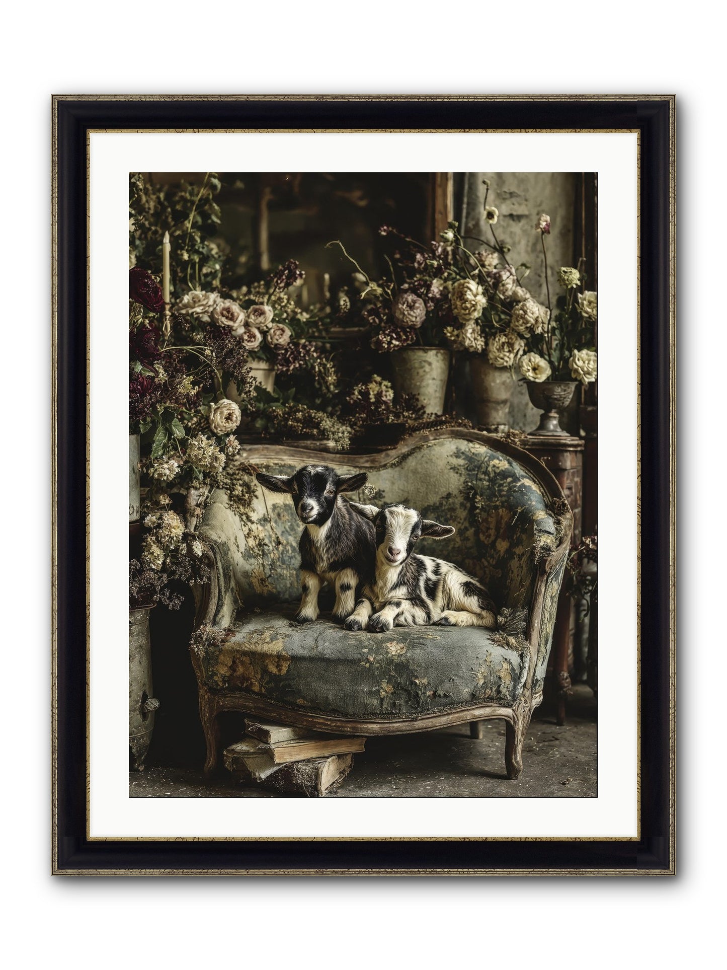 Pixie Dust Framed Print - Black & Gold 24x32