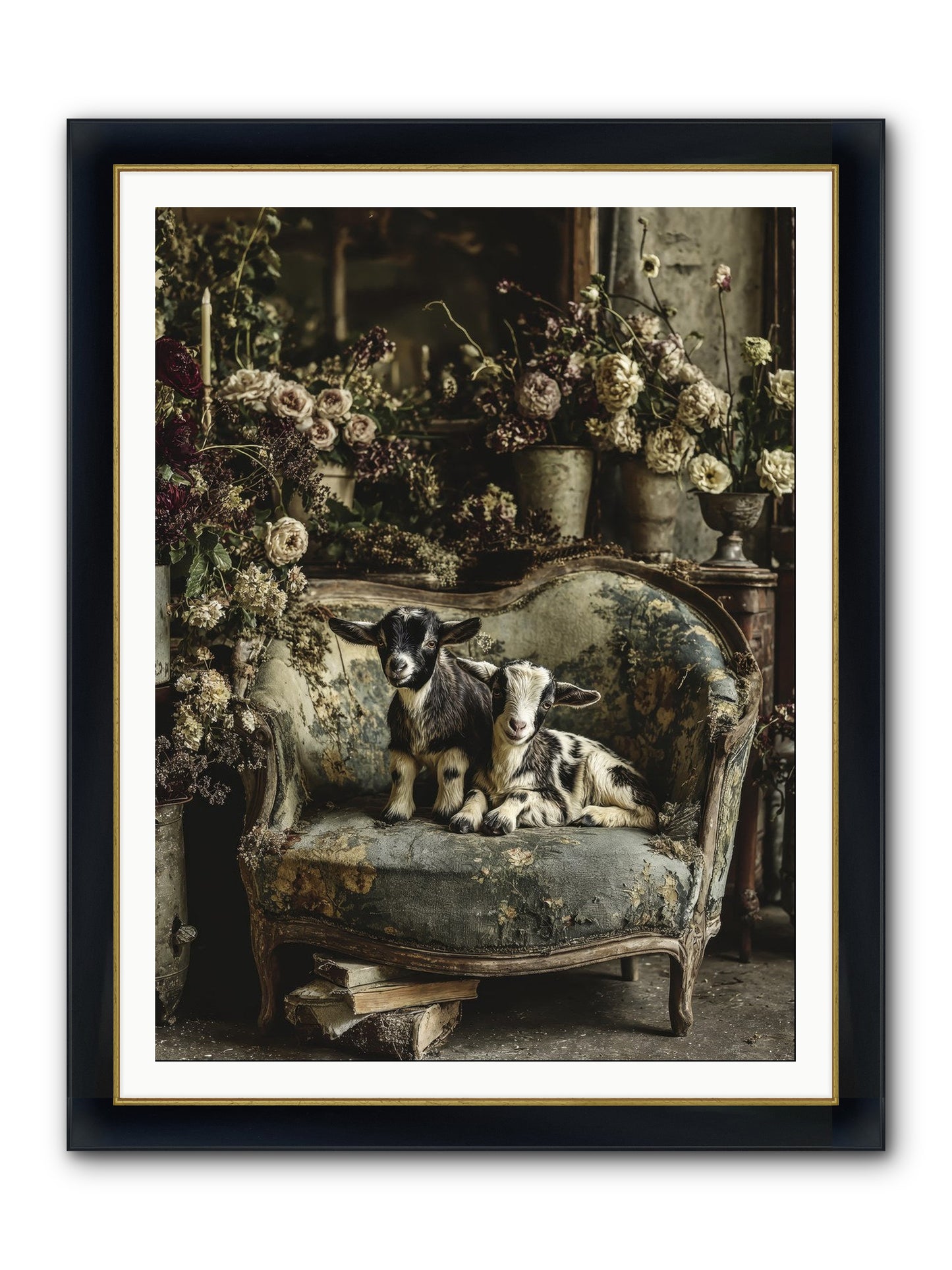 Pixie Dust Framed Print - Wide Black w/Gold 36x48