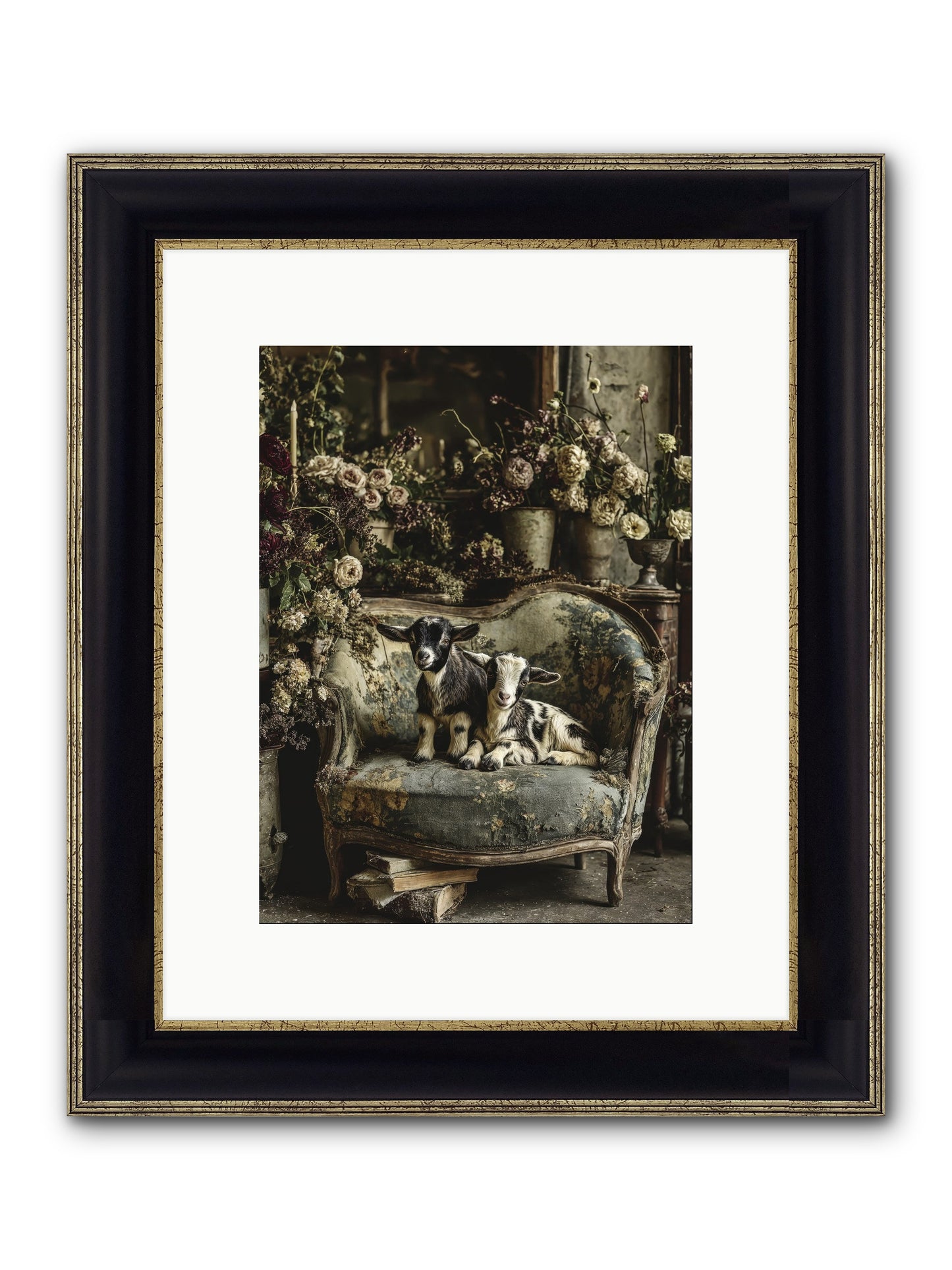 Pixie Dust Framed Print - Black & Gold 9x12